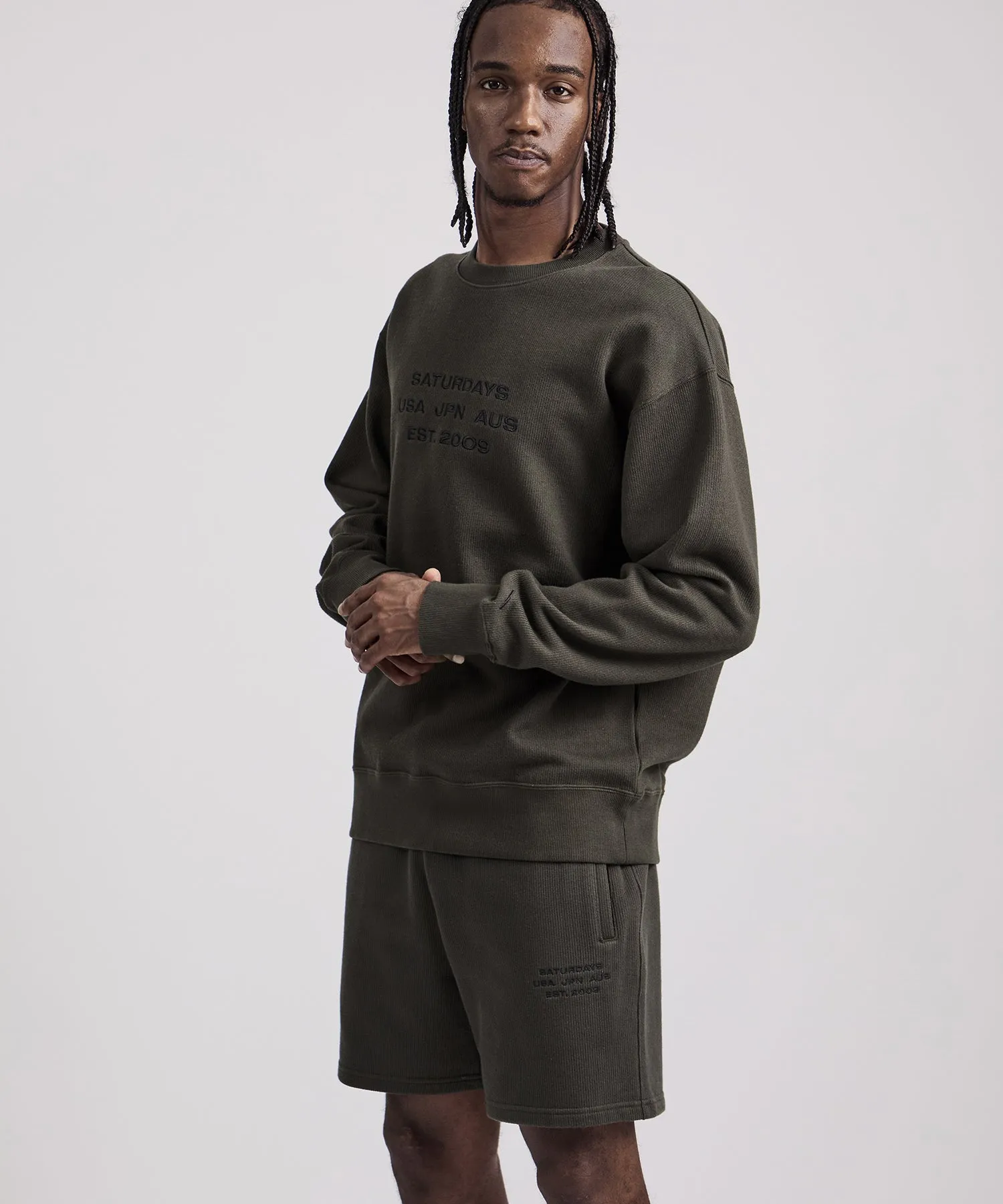 Bowery Dobby Weave International Sweatshirt sold by Saturdays New York City product image thumbnail 2