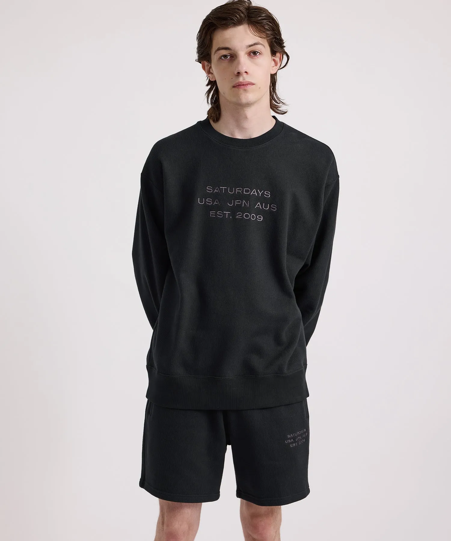 Bowery Dobby Weave International Sweatshirt sold by Saturdays New York City product image thumbnail 2