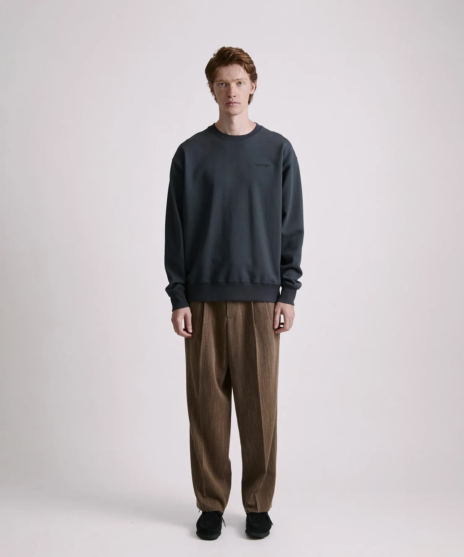 Bowery Script Embroidered Sweatshirt sold by Saturdays New York City product image thumbnail 3