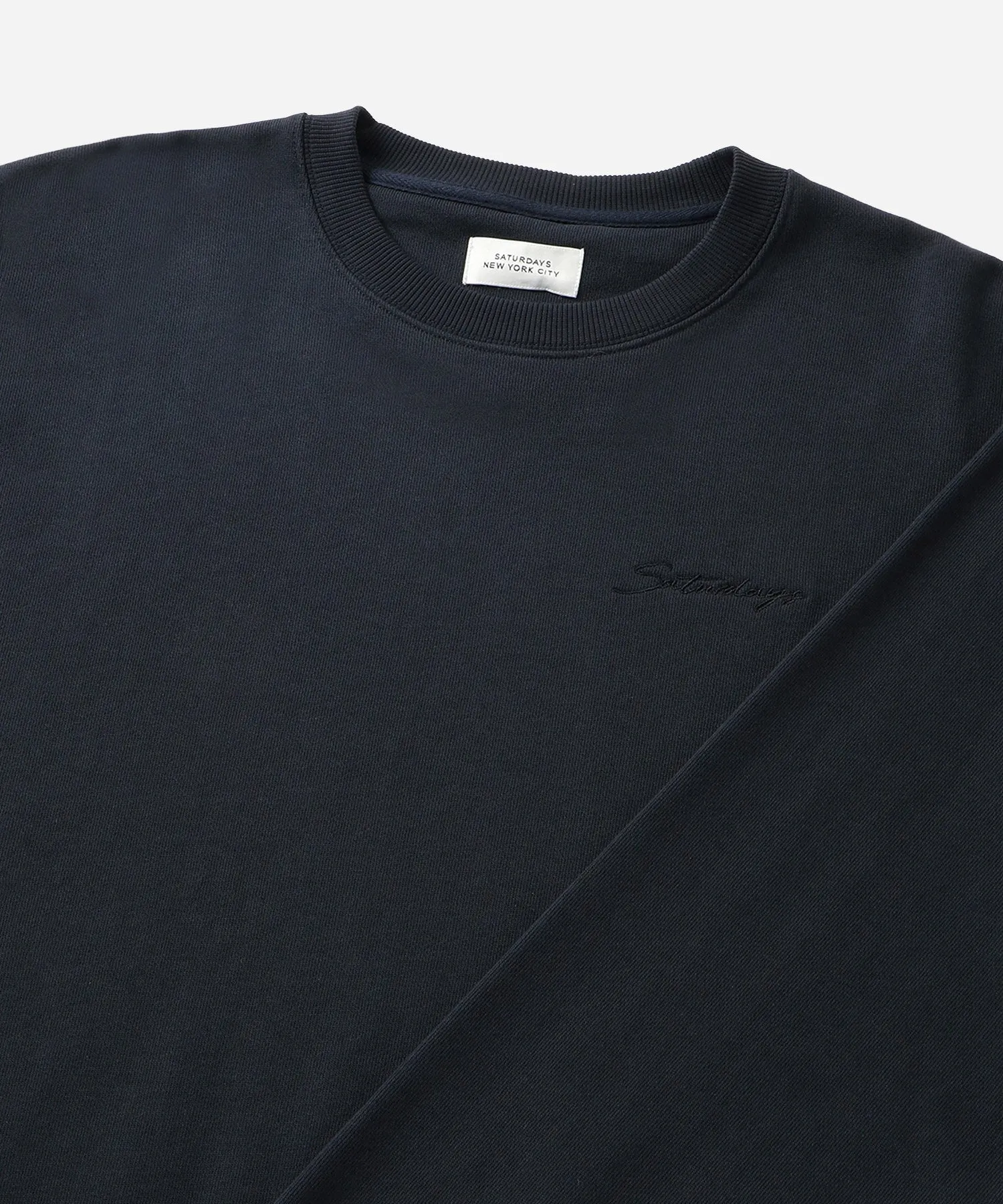 Bowery Script Embroidered Sweatshirt sold by Saturdays New York City product image thumbnail 4