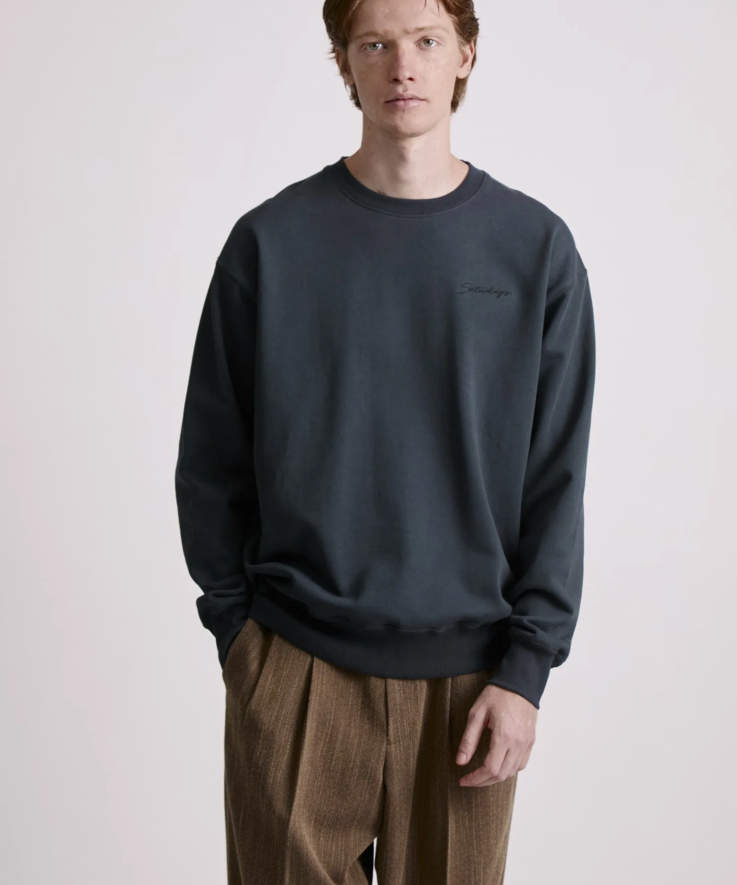 Bowery Script Embroidered Sweatshirt sold by Saturdays New York City product image thumbnail 2