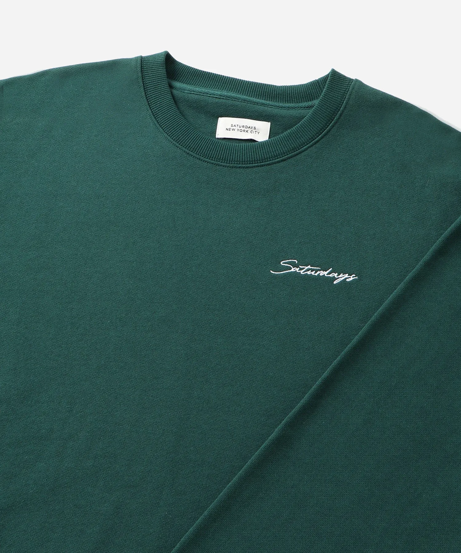 Bowery Script Embroidered Sweatshirt sold by Saturdays New York City product image thumbnail 4