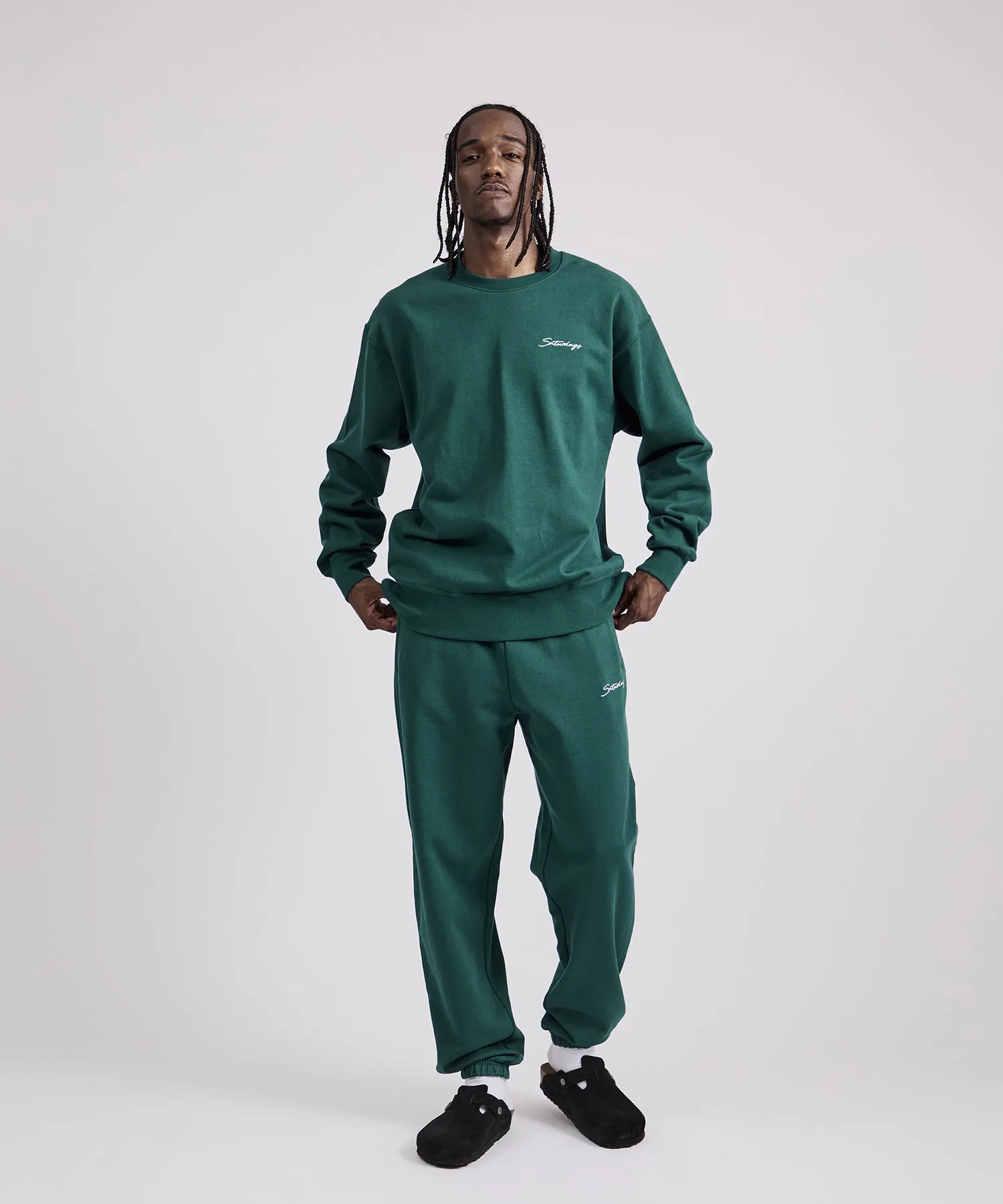 Bowery Script Embroidered Sweatshirt sold by Saturdays New York City product image thumbnail 3