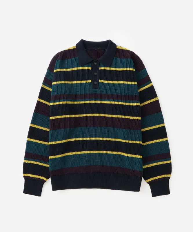 Beauchamp Multi Stripe Polo Sweater sold by Saturdays New York City