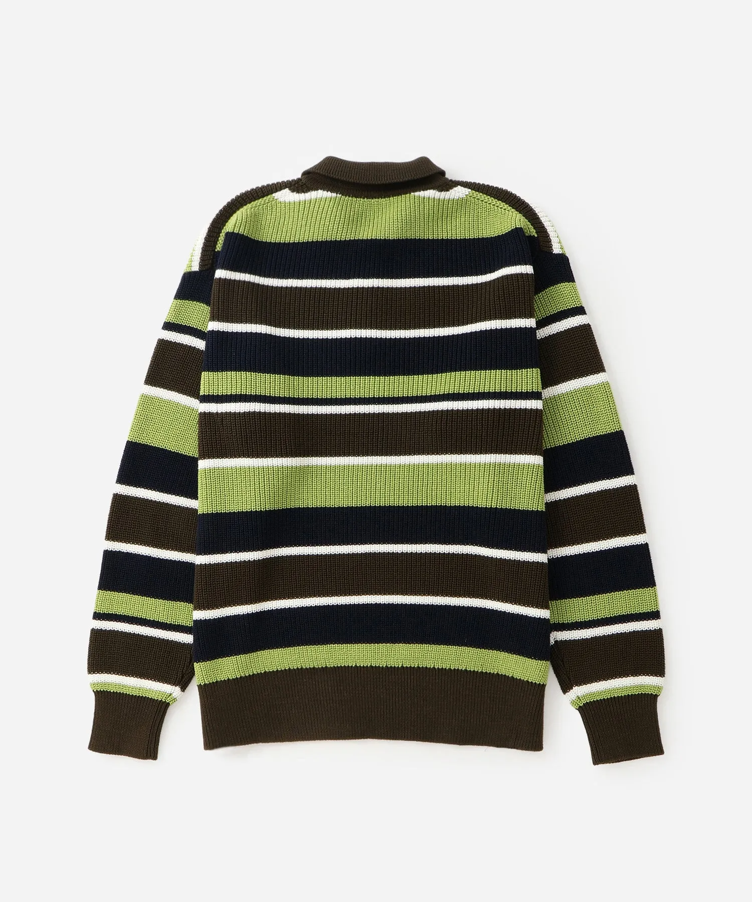 Beauchamp Multi Stripe Polo Sweater sold by Saturdays New York City product image thumbnail 5