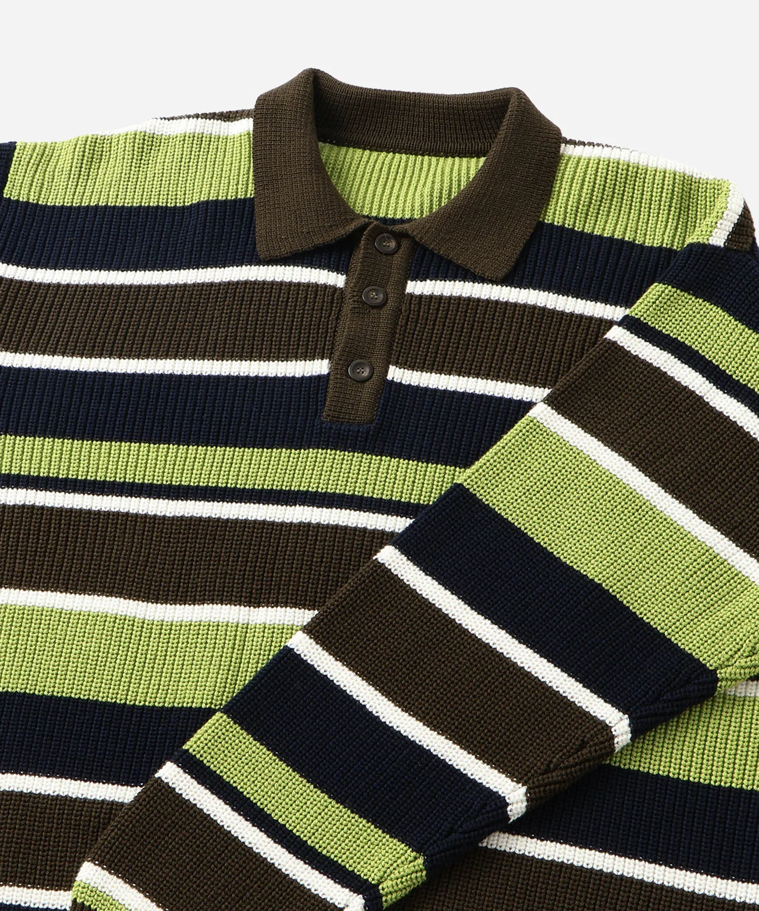 Beauchamp Multi Stripe Polo Sweater sold by Saturdays New York City product image thumbnail 4