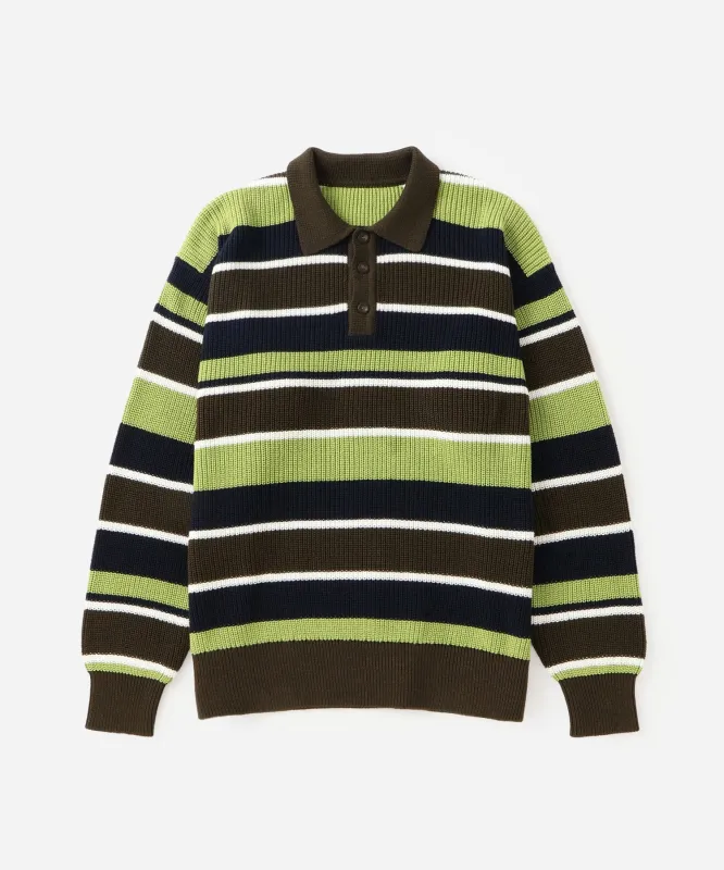 Beauchamp Multi Stripe Polo Sweater sold by Saturdays New York City