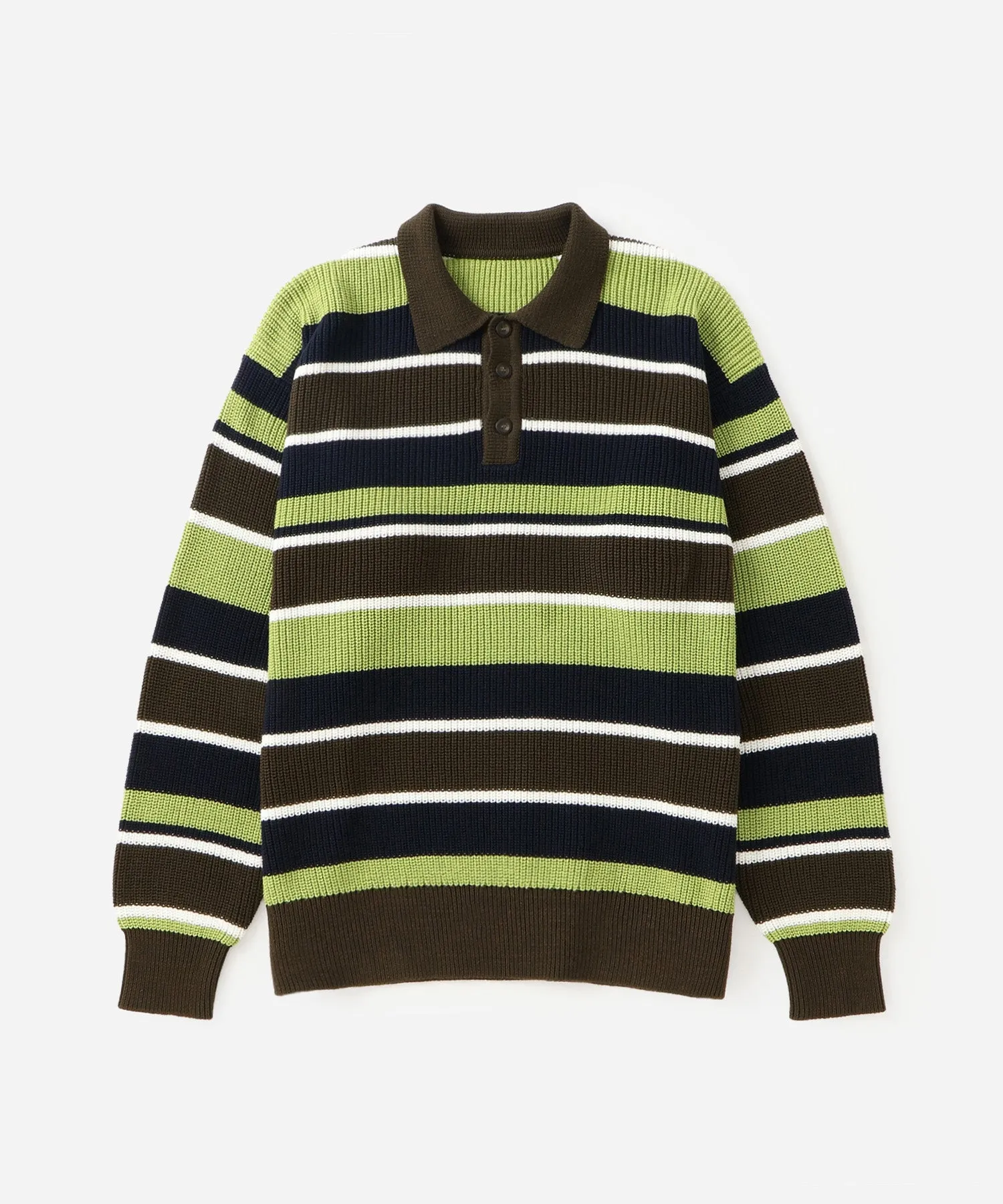Beauchamp Multi Stripe Polo Sweater sold by Saturdays New York City