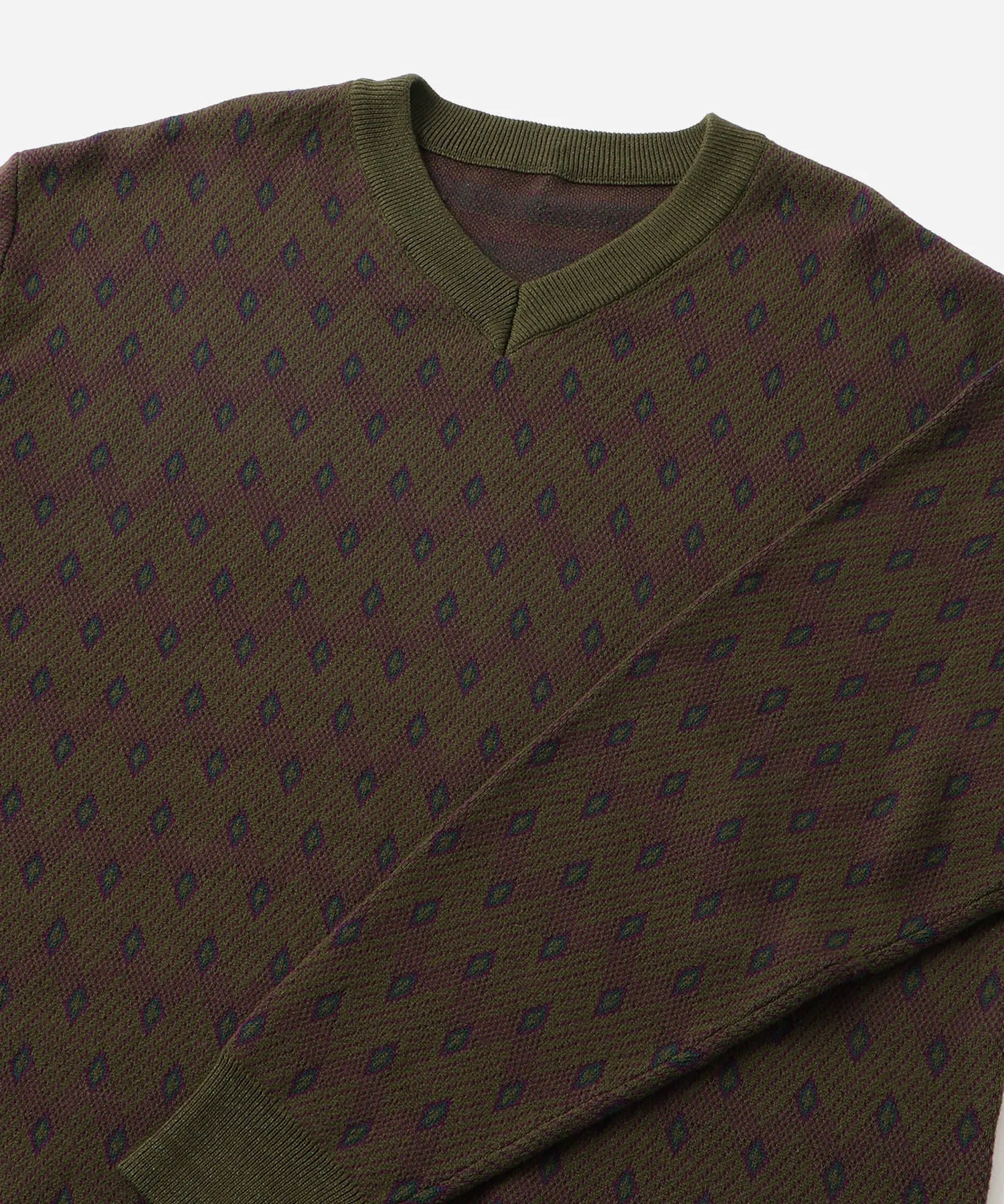 Charles Jacquard V-Neck Sweater sold by Saturdays New York City product image thumbnail 3