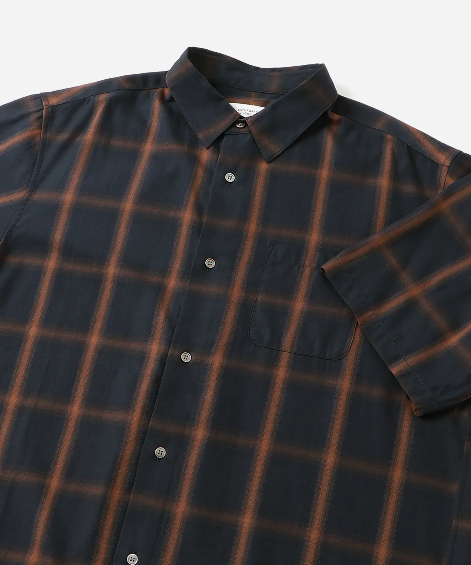 Bruce Ombre Check Short Sleeve Shirt sold by Saturdays New York City product image thumbnail 4