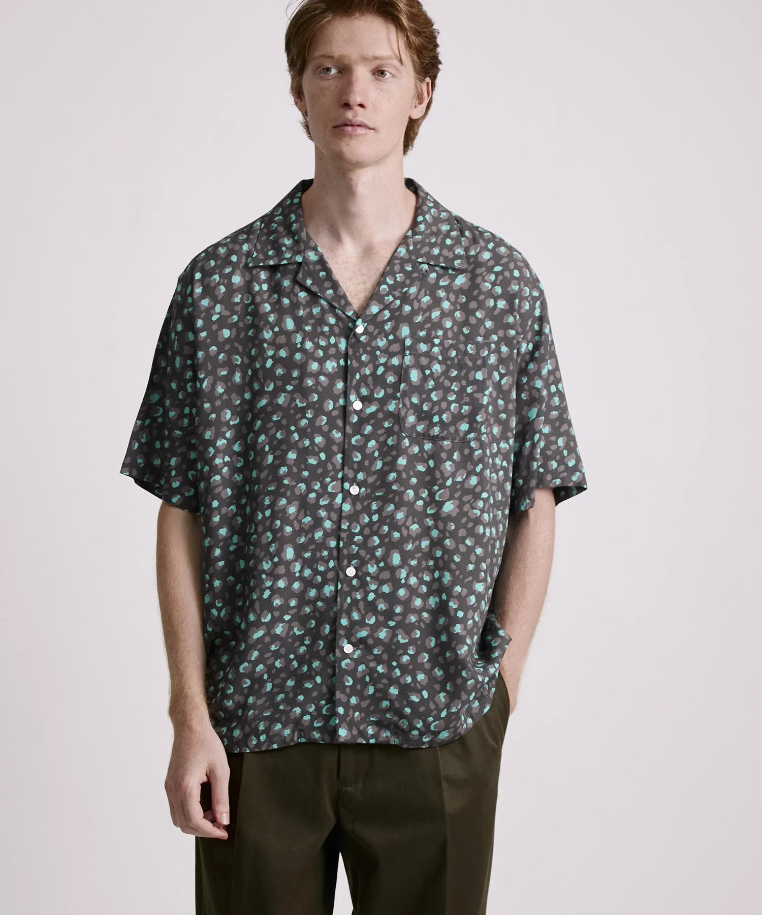 Canty Leopard Short Sleeve Shirt sold by Saturdays New York City product image thumbnail 2