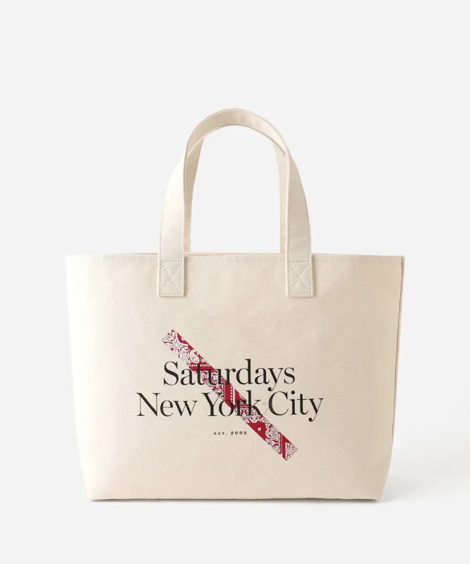 MIYAGIHIDETAKA x Saturdays Bandana Slash Tote Bag sold by Saturdays New York City