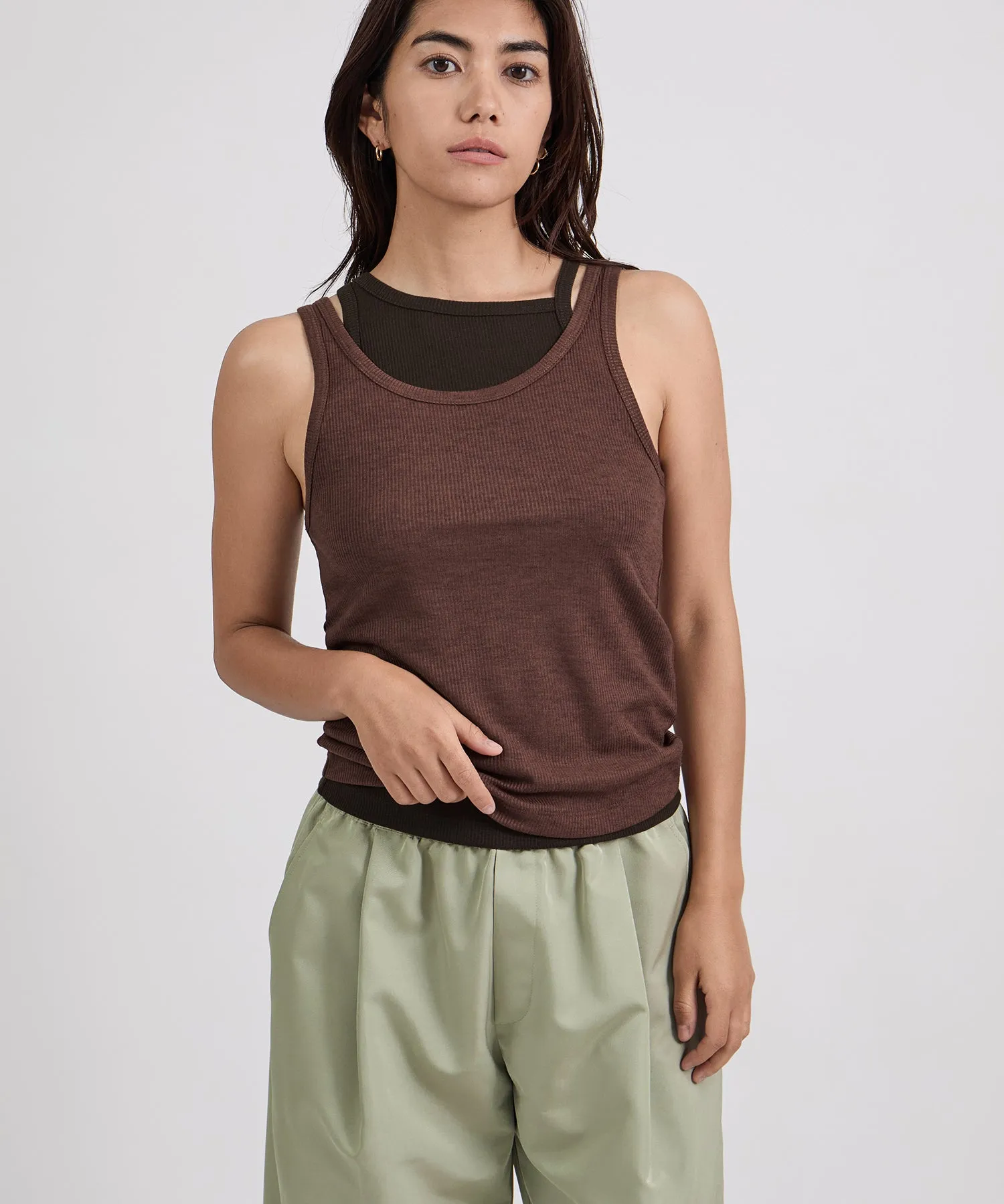 Lara Double Color Tank Top sold by Saturdays New York City product image thumbnail 2