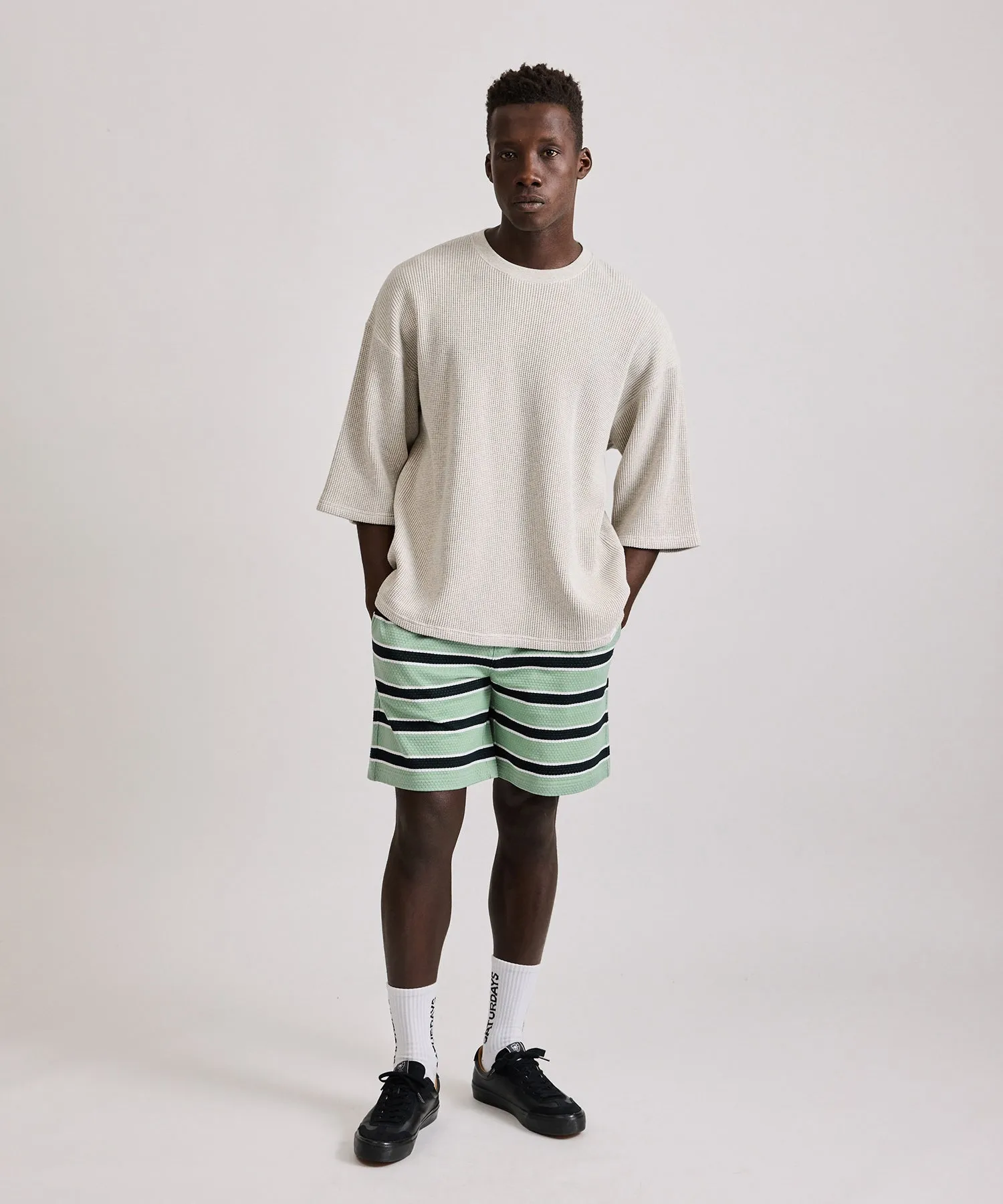 Mesh Border Stripe Shorts sold by Saturdays New York City product image thumbnail 4