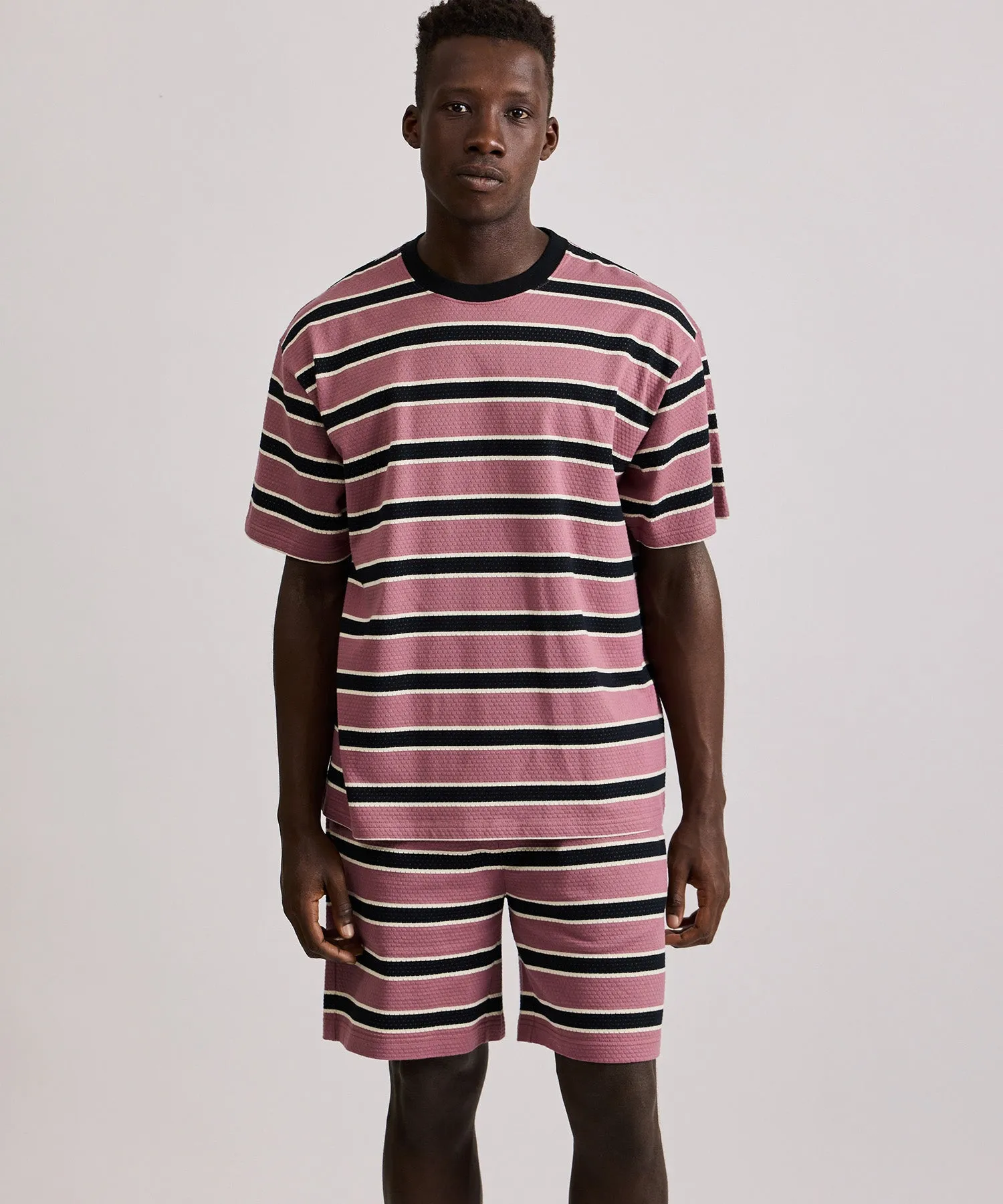 Mesh Stripe Short Sleeve Tee sold by Saturdays New York City product image thumbnail 2
