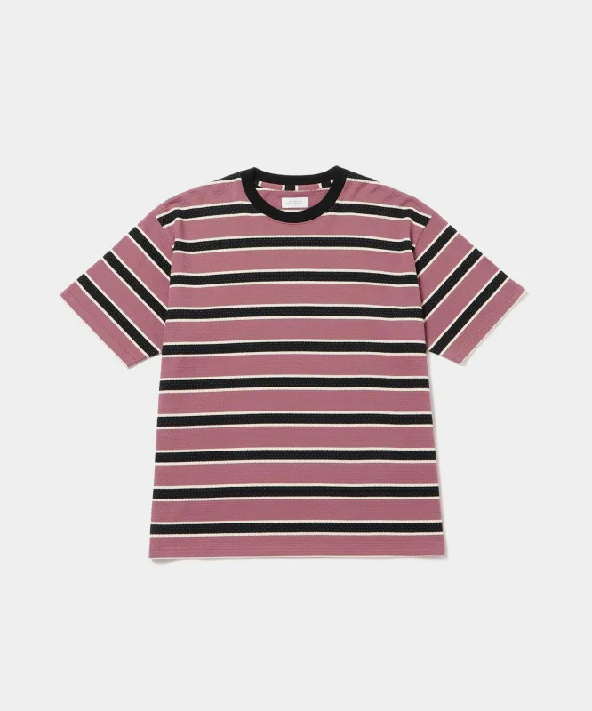 Mesh Stripe Short Sleeve Tee sold by Saturdays New York City