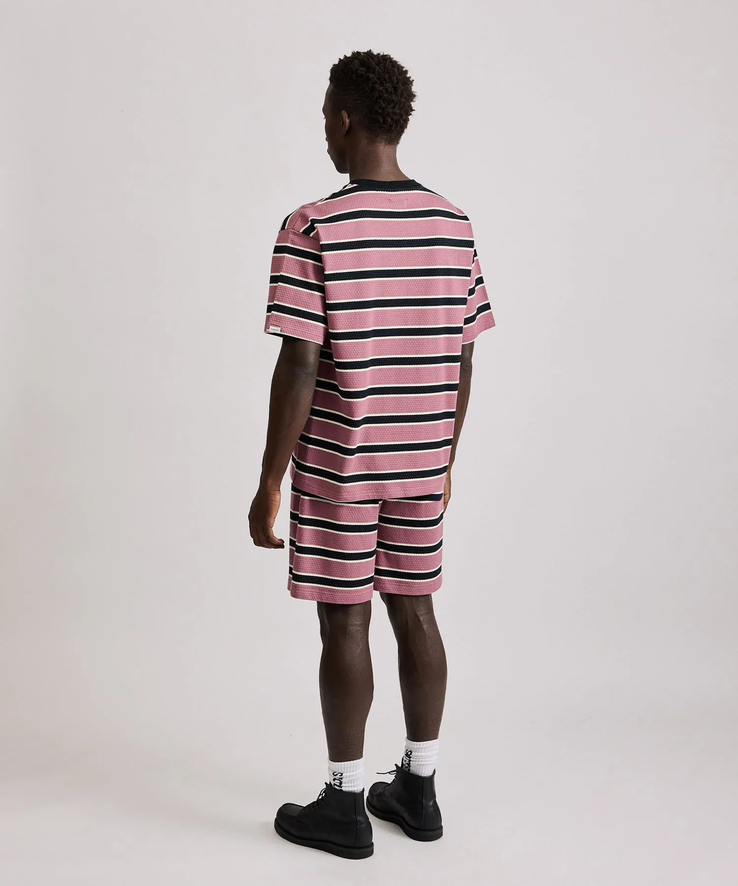 Mesh Stripe Short Sleeve Tee sold by Saturdays New York City product image thumbnail 4