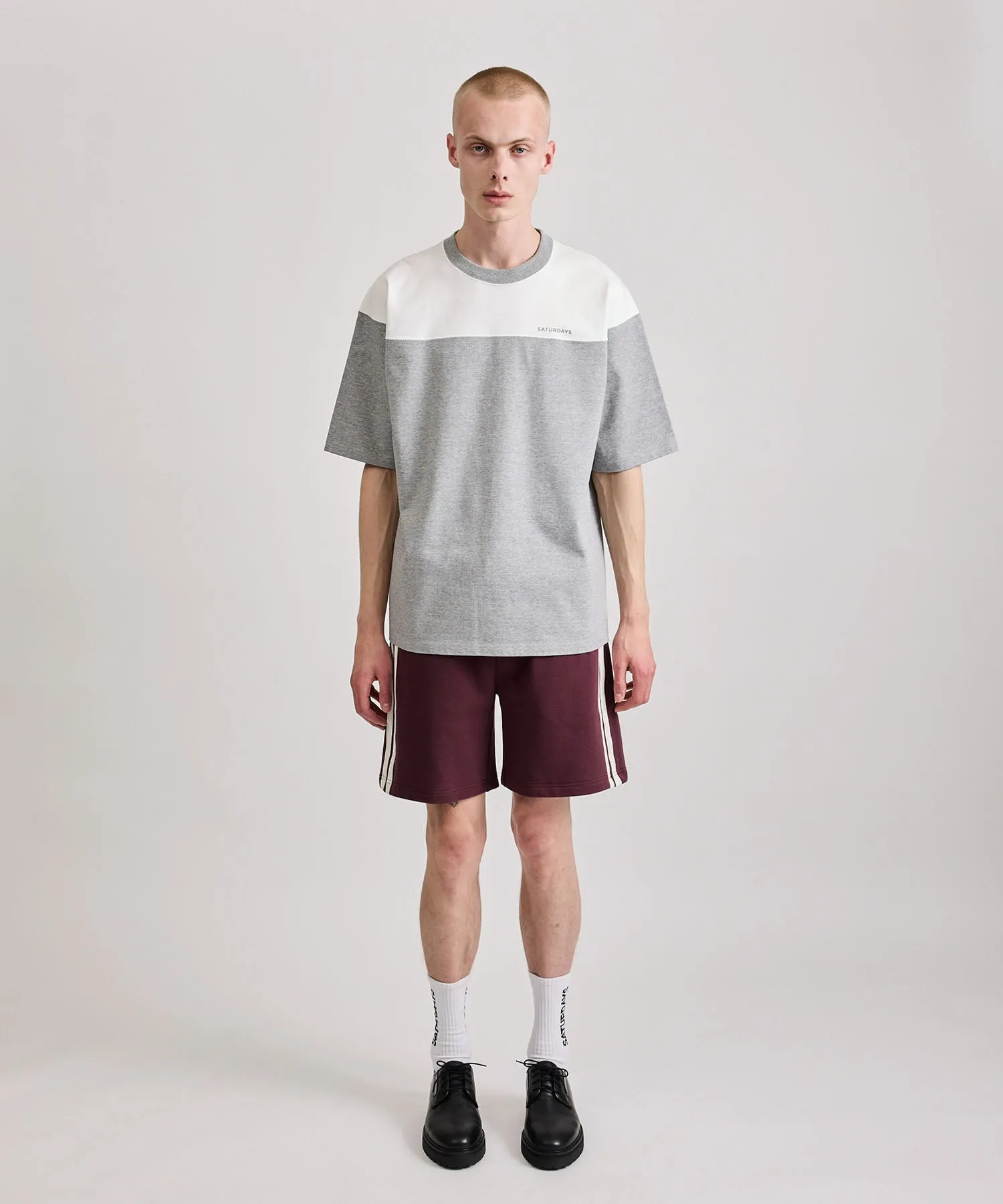 Varsity Striped Sweat Shorts sold by Saturdays New York City product image thumbnail 4