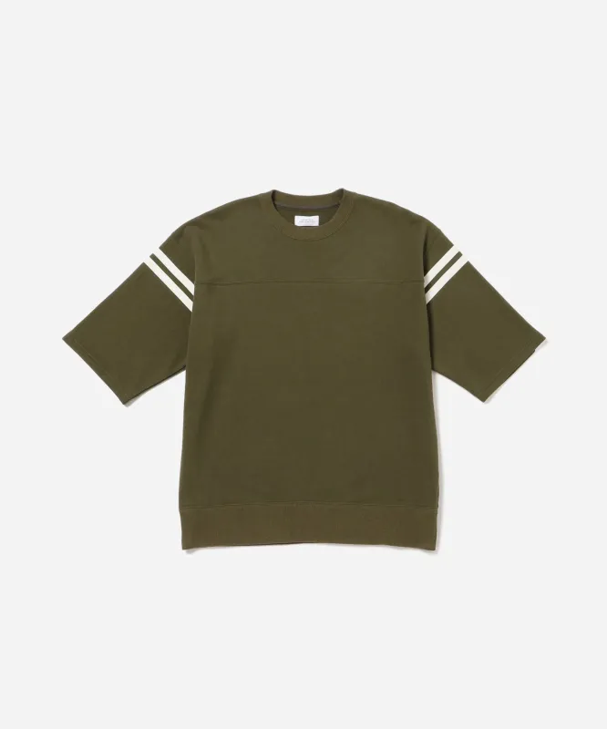 Striped Varsity Half Sleeve Sweat sold by Saturdays New York City