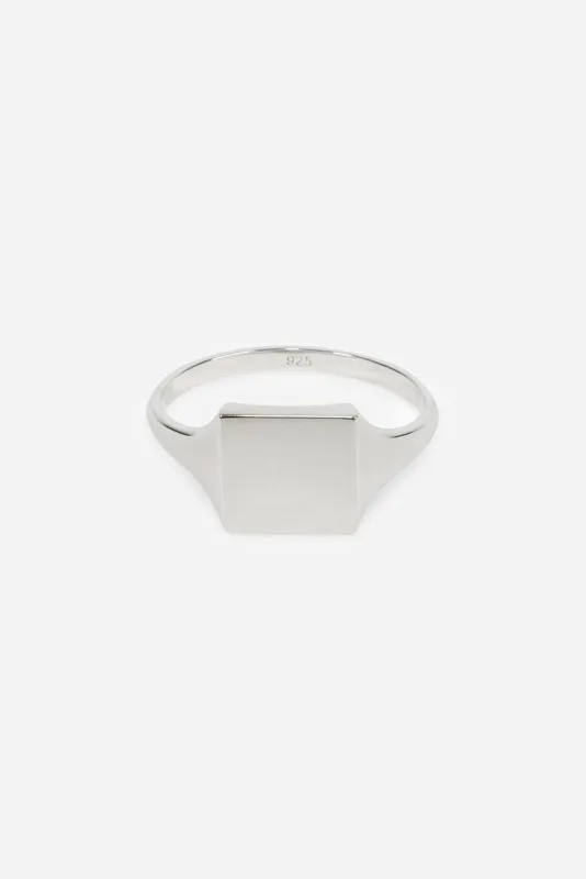 Type 011 Slim Square Signet 925 Sterling Silver sold by Saturdays New York City