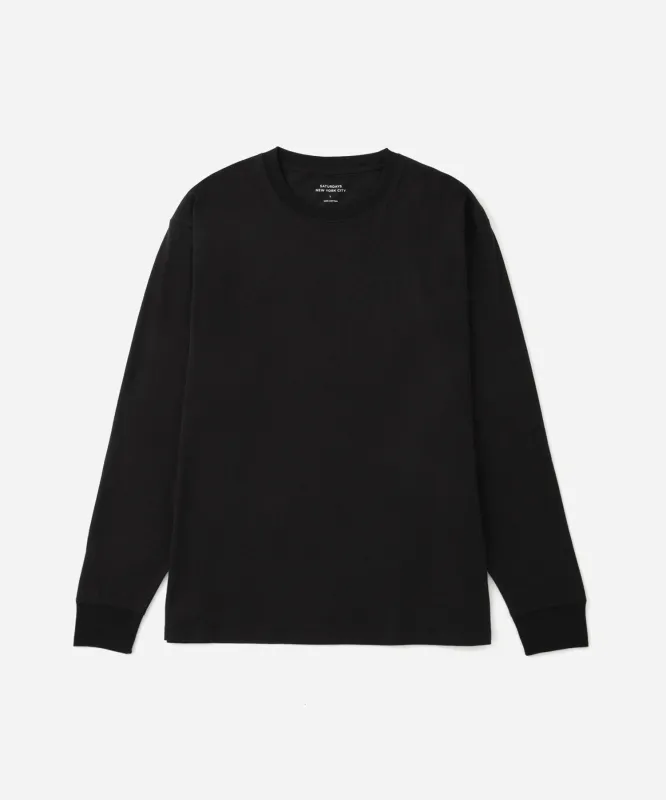 Script Embroidered Long Sleeve Tee sold by Saturdays New York City
