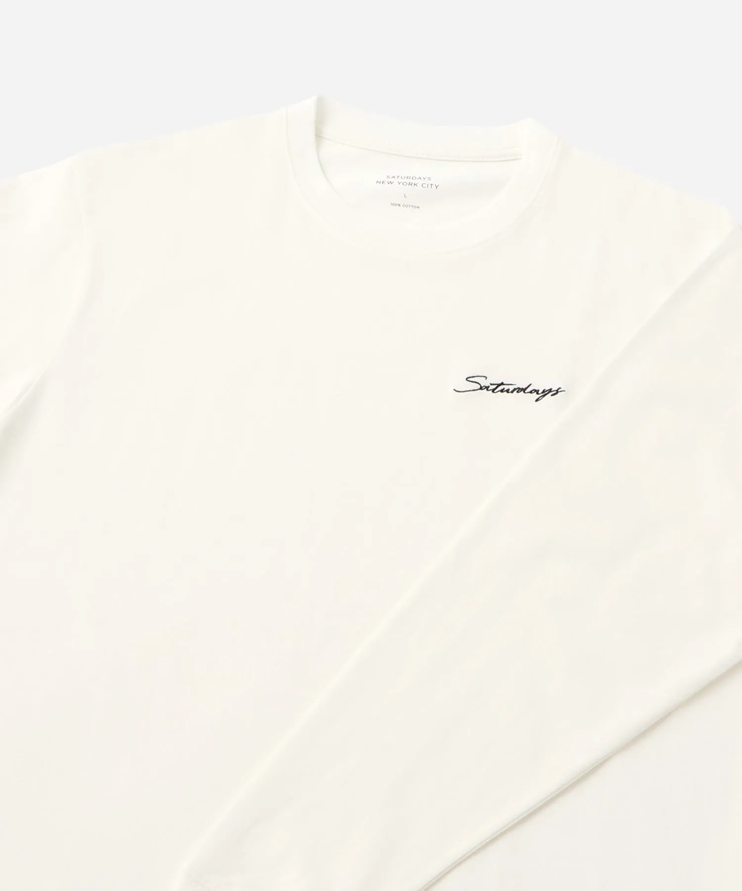 Script Embroidered Long Sleeve Tee sold by Saturdays New York City product image thumbnail 4
