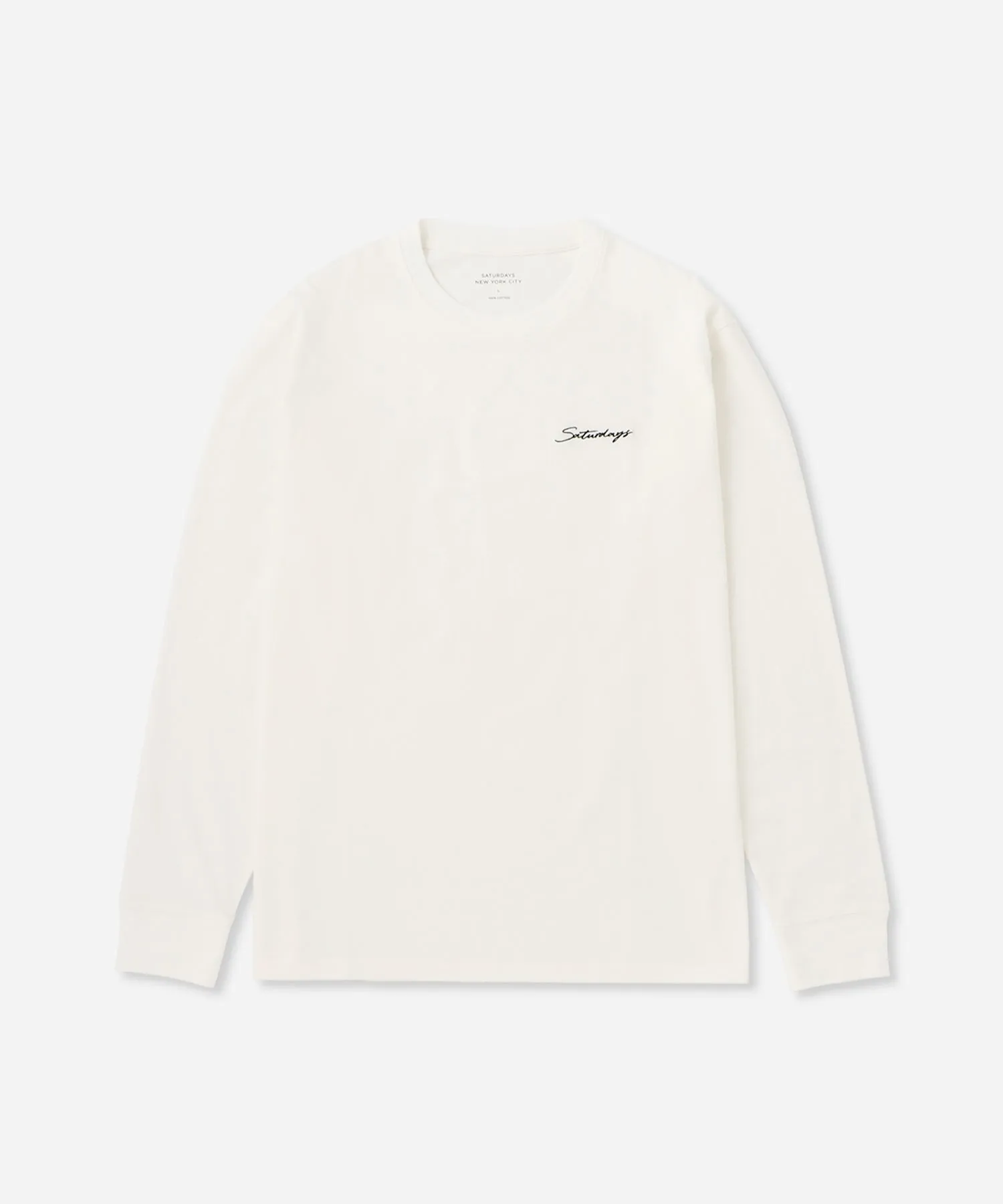 Script Embroidered Long Sleeve Tee sold by Saturdays New York City