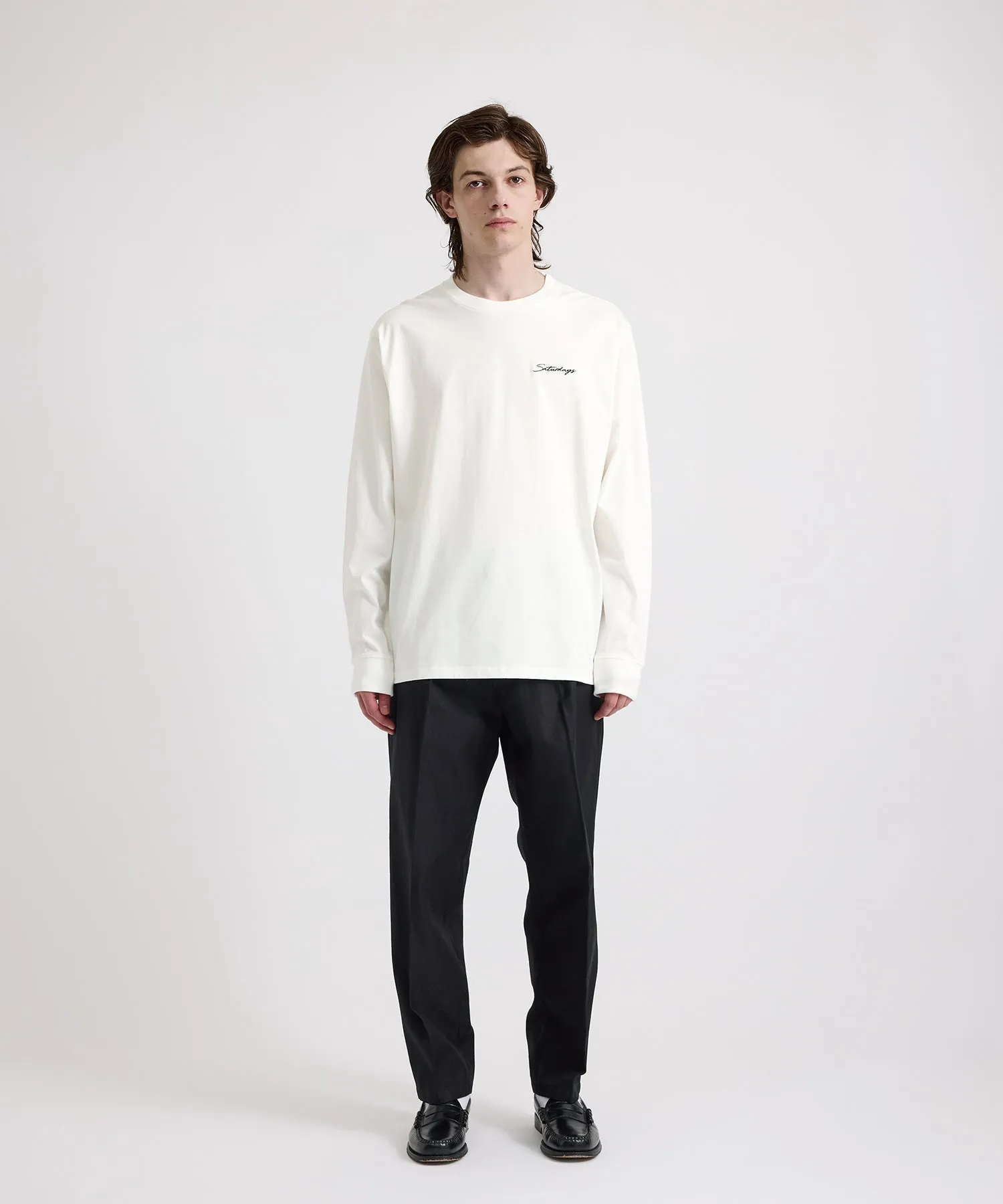 Script Embroidered Long Sleeve Tee sold by Saturdays New York City product image thumbnail 3