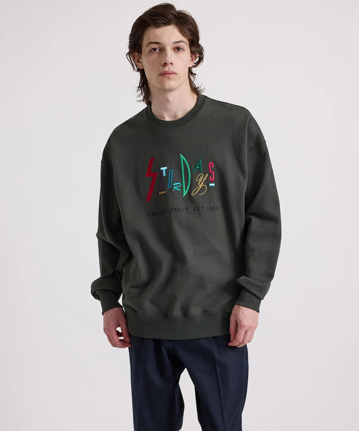Bowery Live Color Embroidered Sweatshirt sold by Saturdays New York City product image thumbnail 2