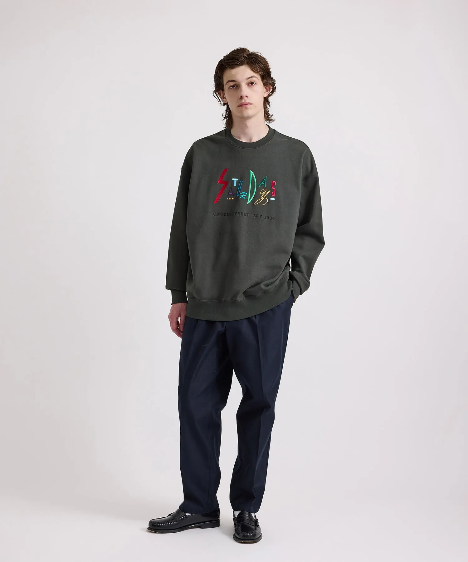 Bowery Live Color Embroidered Sweatshirt sold by Saturdays New York City product image thumbnail 3