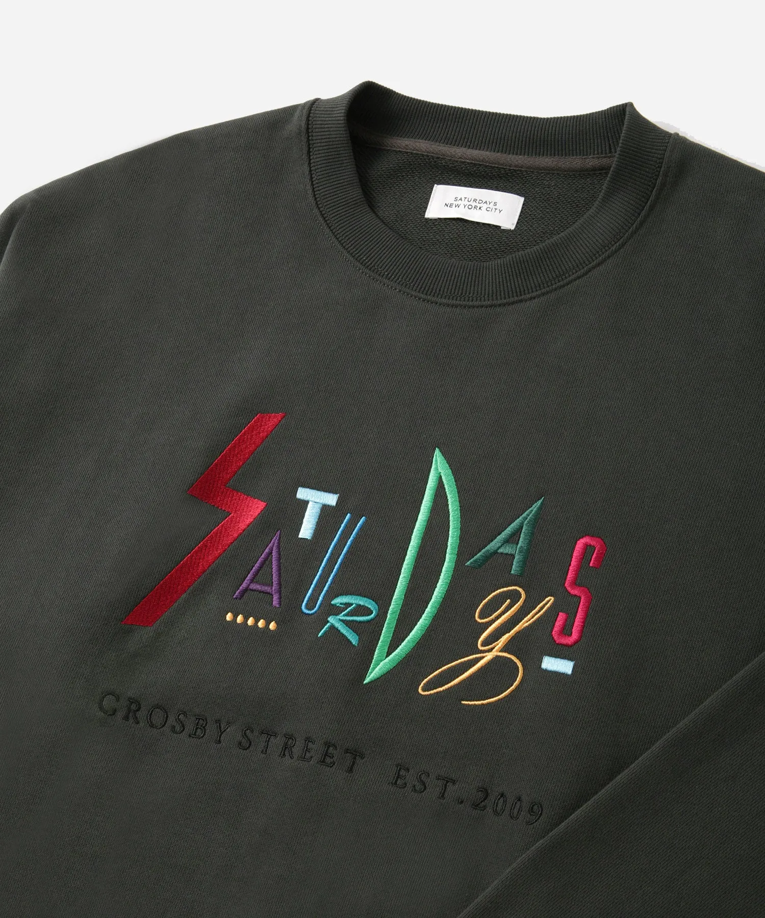 Bowery Live Color Embroidered Sweatshirt sold by Saturdays New York City product image thumbnail 4