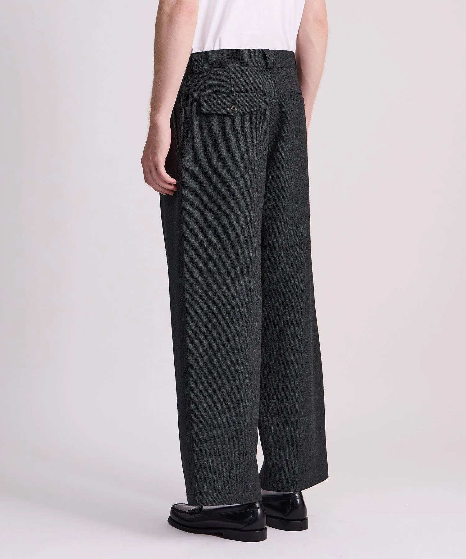 George Wool Wide Two Tuck Pant sold by Saturdays New York City product image thumbnail 3