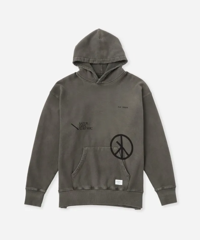 Warren Sunburned Peace Hoodie sold by Saturdays New York City