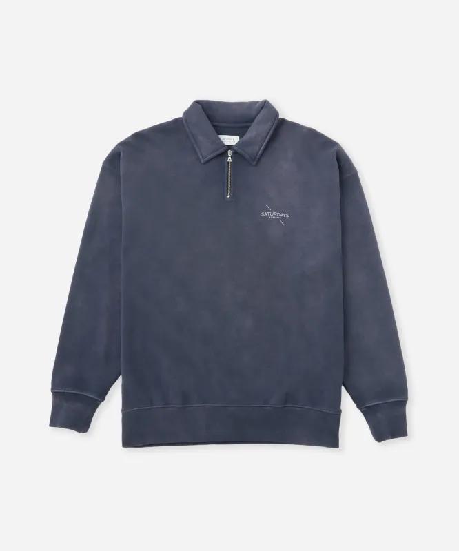 Mott Relaxed Quarter Zip Surf Sweatshirt sold by Saturdays New York City