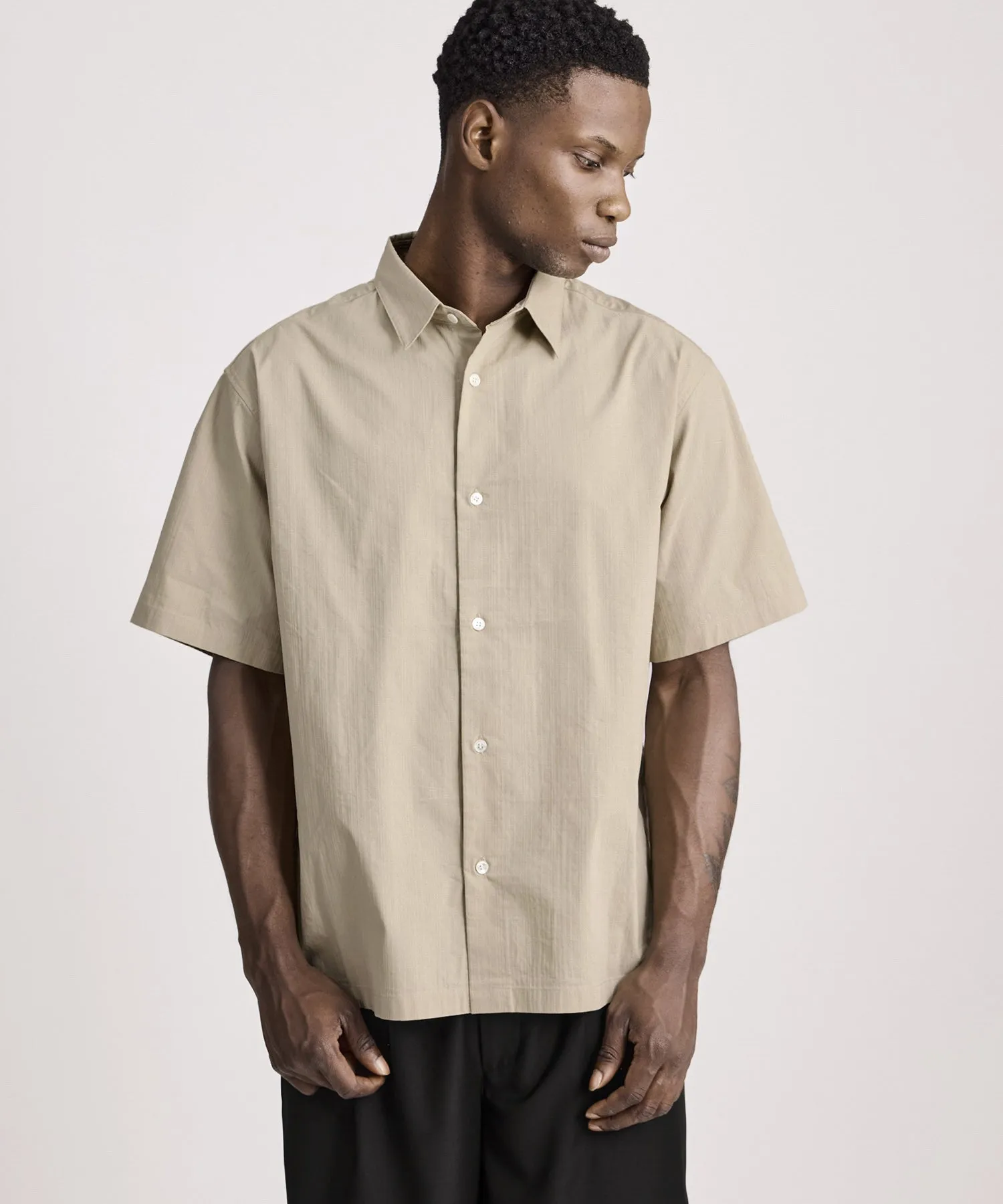 Bruce Tonal Stripe Short Sleeve Shirt sold by Saturdays New York City product image thumbnail 2