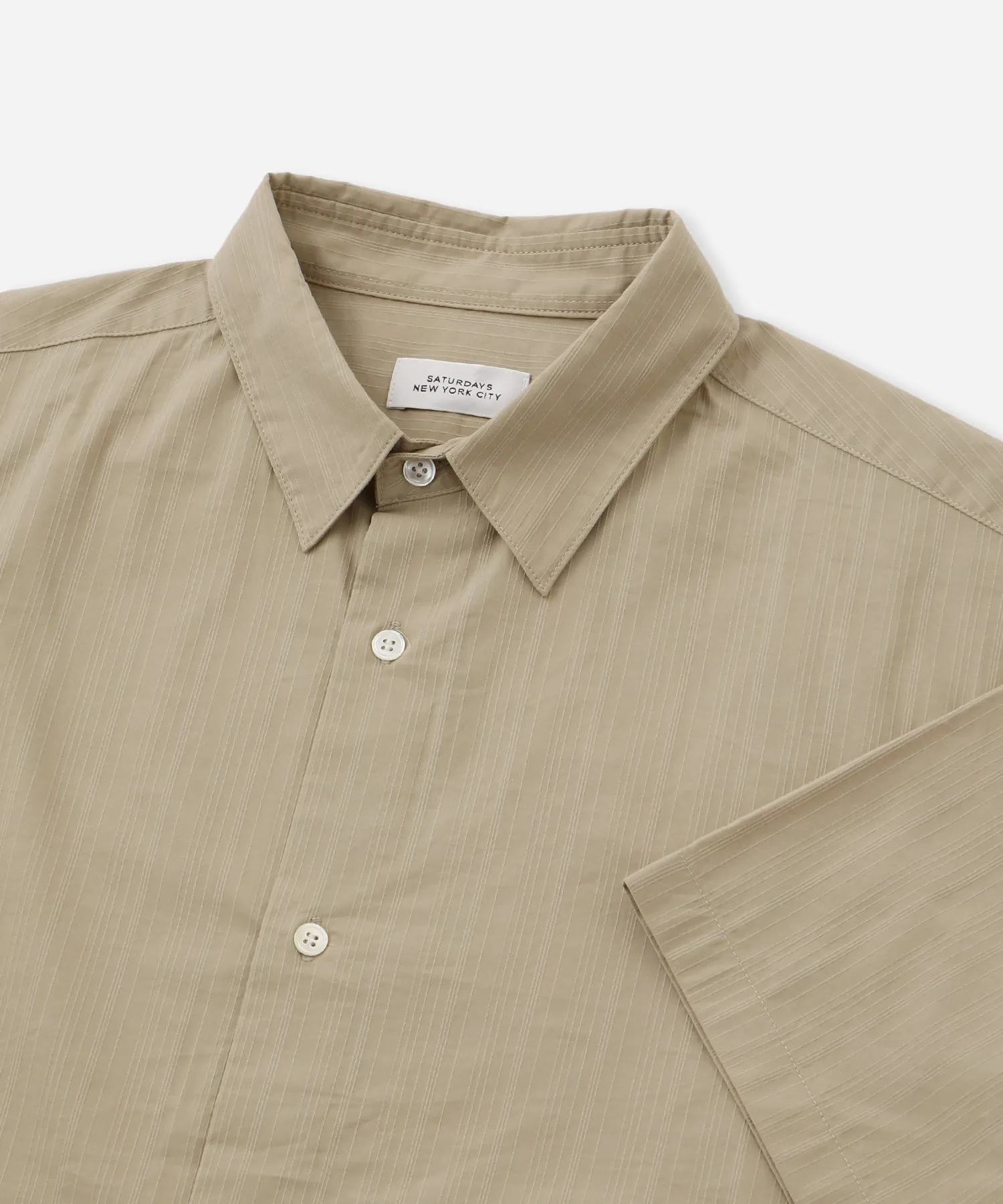 Bruce Tonal Stripe Short Sleeve Shirt sold by Saturdays New York City product image thumbnail 4