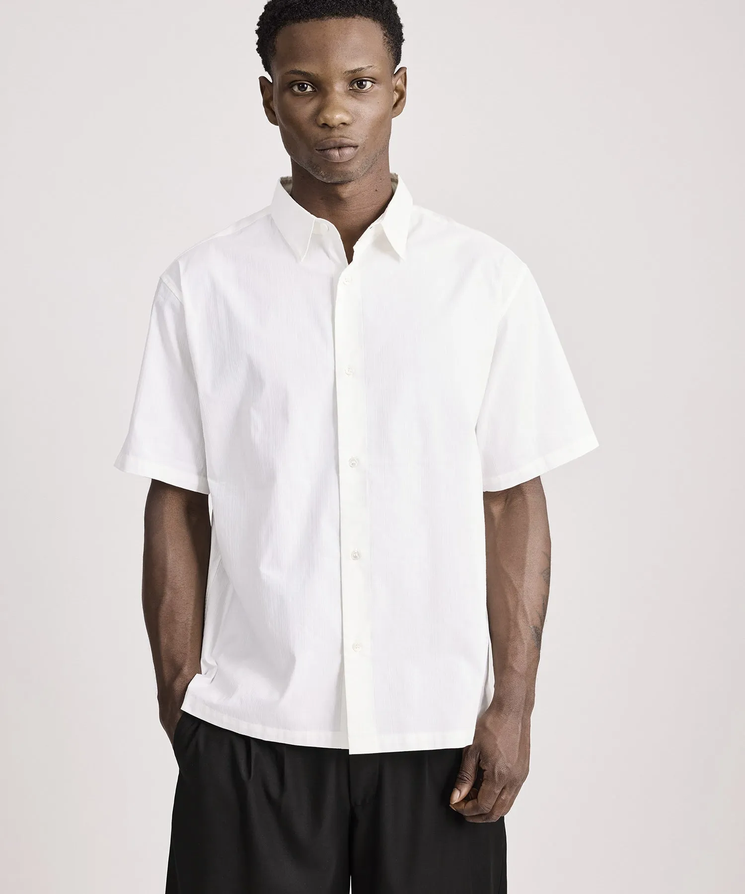 Bruce Tonal Stripe Short Sleeve Shirt sold by Saturdays New York City product image thumbnail 2