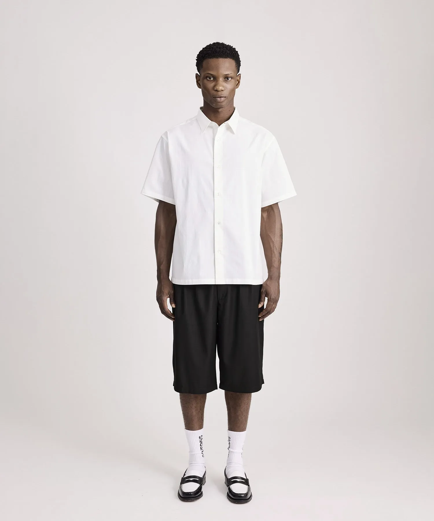 Bruce Tonal Stripe Short Sleeve Shirt sold by Saturdays New York City product image thumbnail 3
