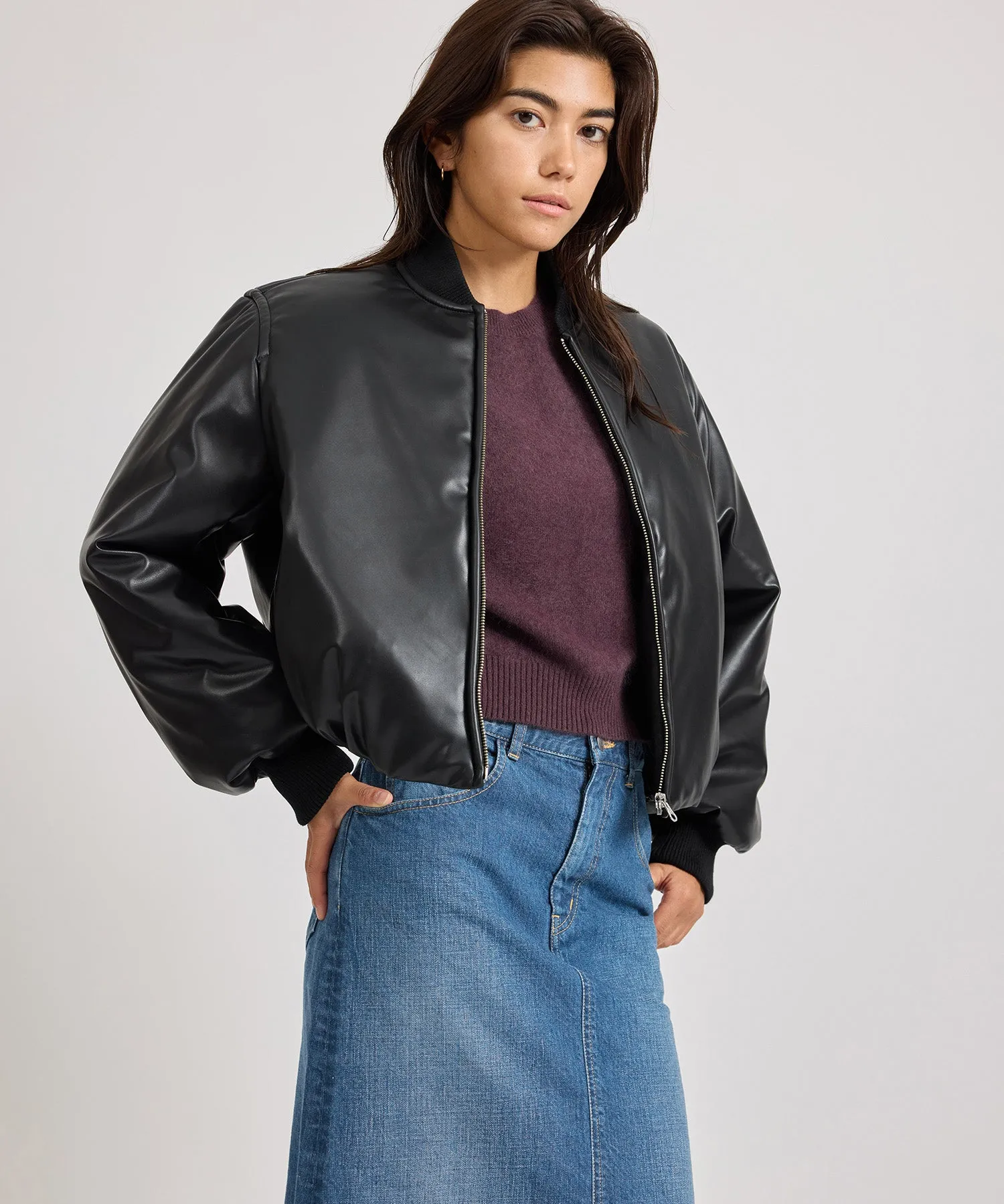 Dorothy Cropped Bomber Jacket sold by Saturdays New York City product image thumbnail 2
