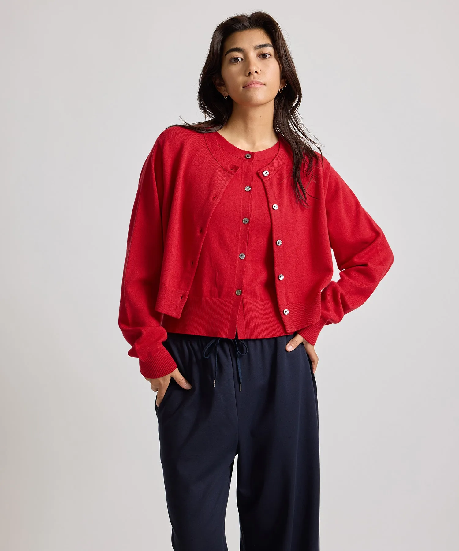 Halle Double Layer Cardigan sold by Saturdays New York City product image thumbnail 2