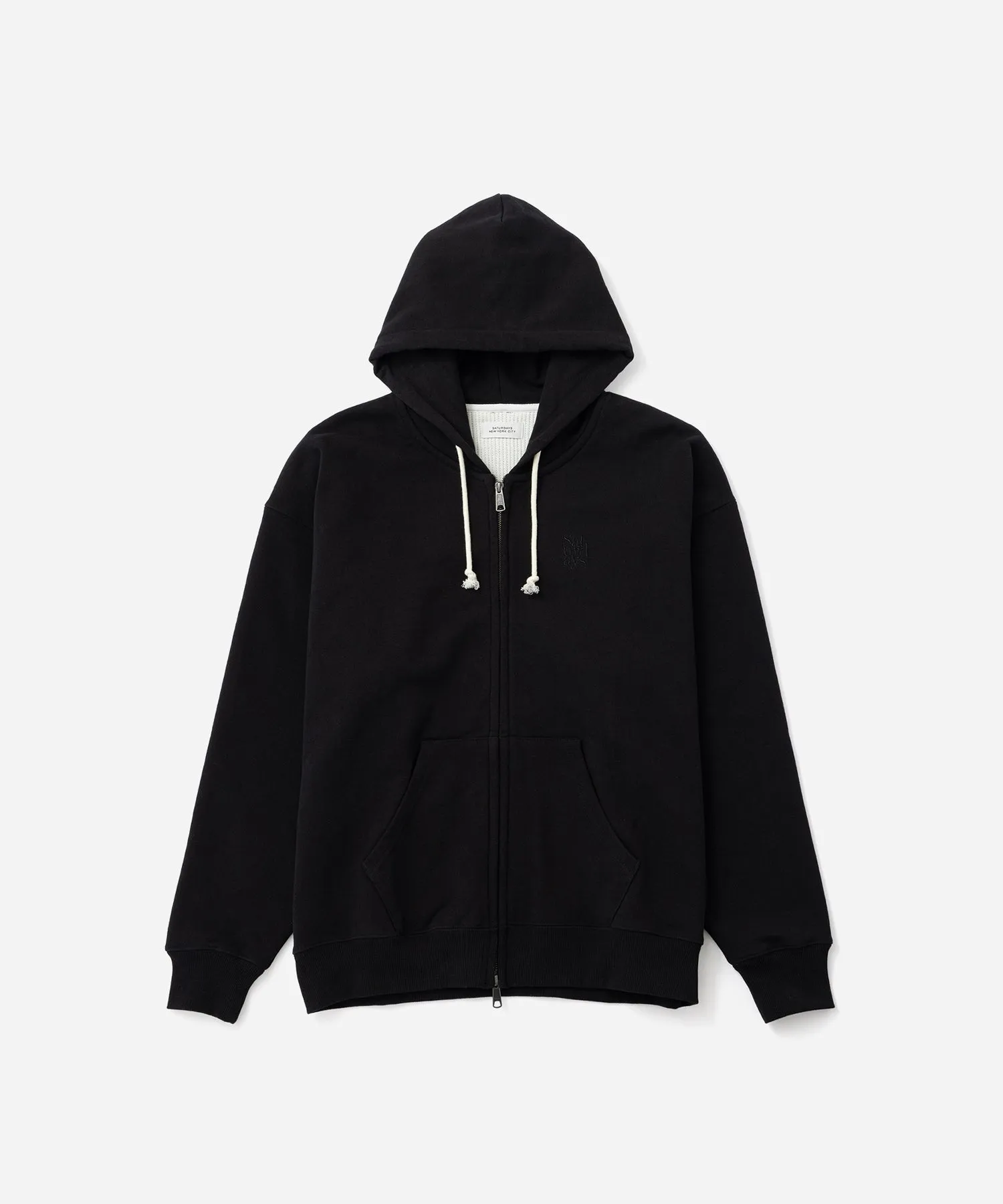Canal Waffle Lined Zip Hoodie sold by Saturdays New York City