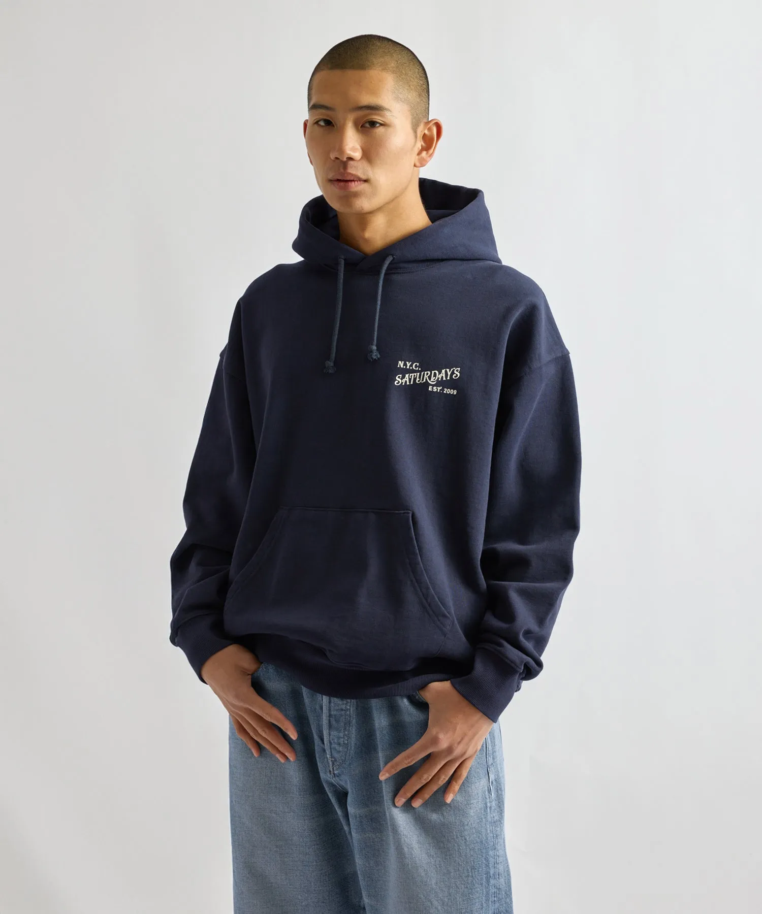 Warren Vintage Serif Relaxed Hoodie sold by Saturdays New York City product image thumbnail 2