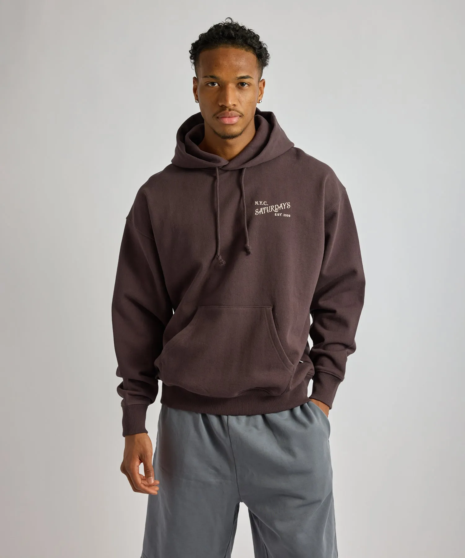 Warren Vintage Serif Relaxed Hoodie sold by Saturdays New York City product image thumbnail 2