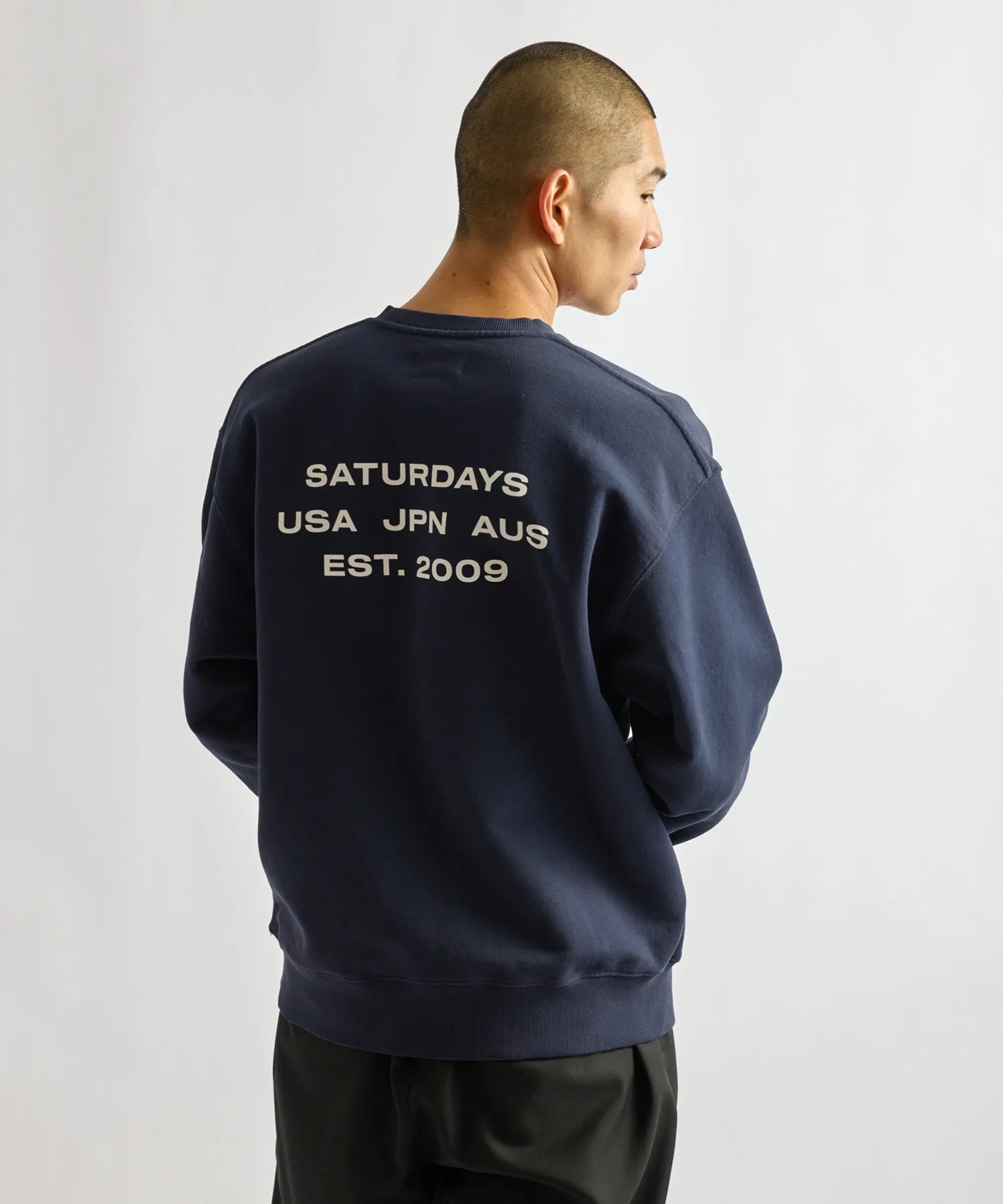 Bowery International Crew Sweatshirt sold by Saturdays New York City product image thumbnail 2