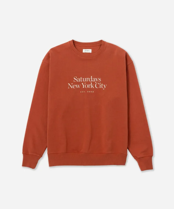 Bowery Miller Standard Crew Sweatshirt made by Saturdays New York City