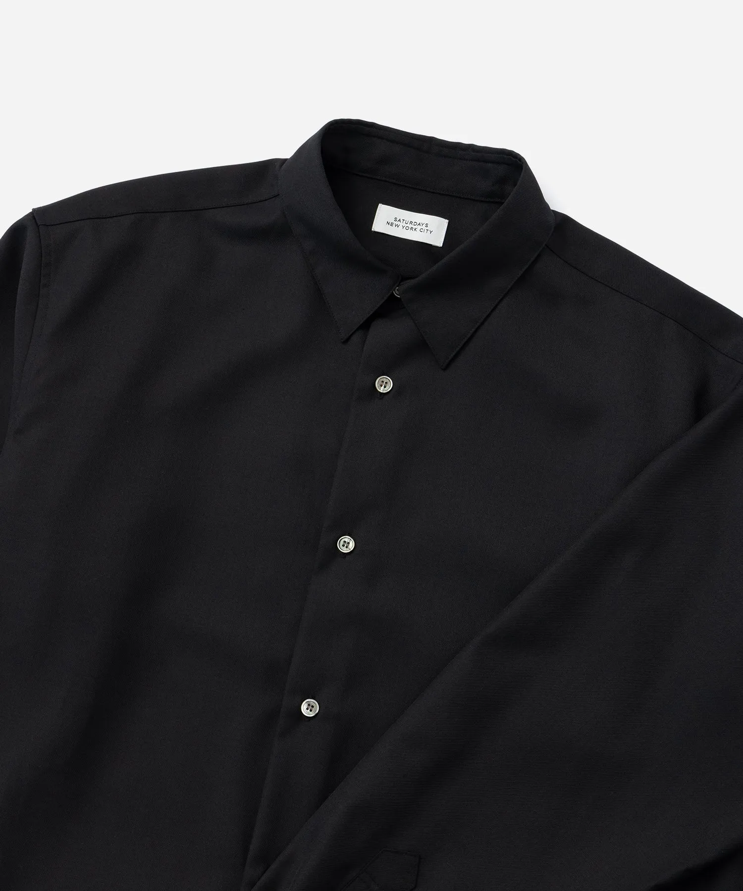 Kenmare Tropical Wool Long Sleeve Shirt sold by Saturdays New York City product image thumbnail 5