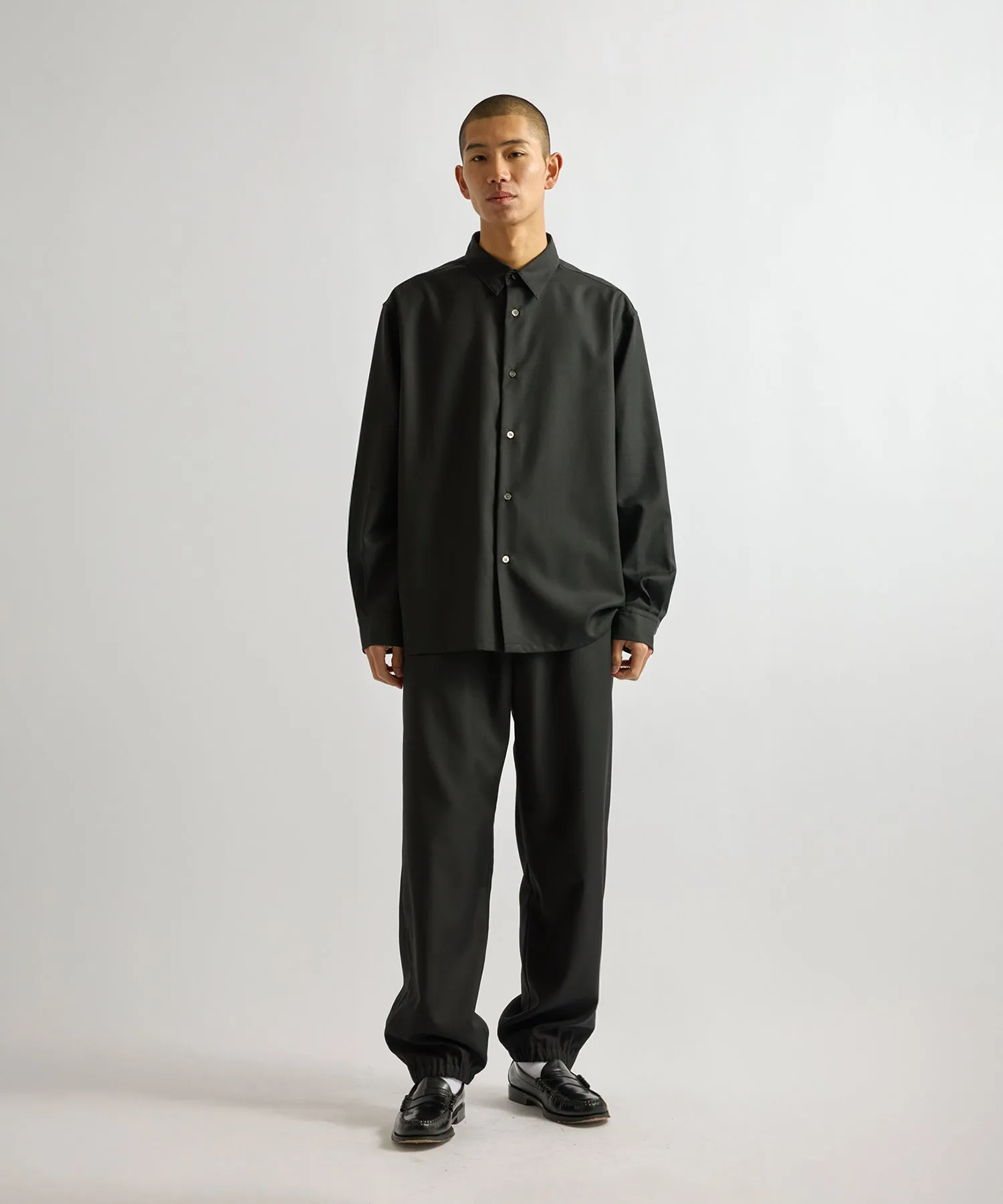 Kenmare Tropical Wool Long Sleeve Shirt sold by Saturdays New York City product image thumbnail 3