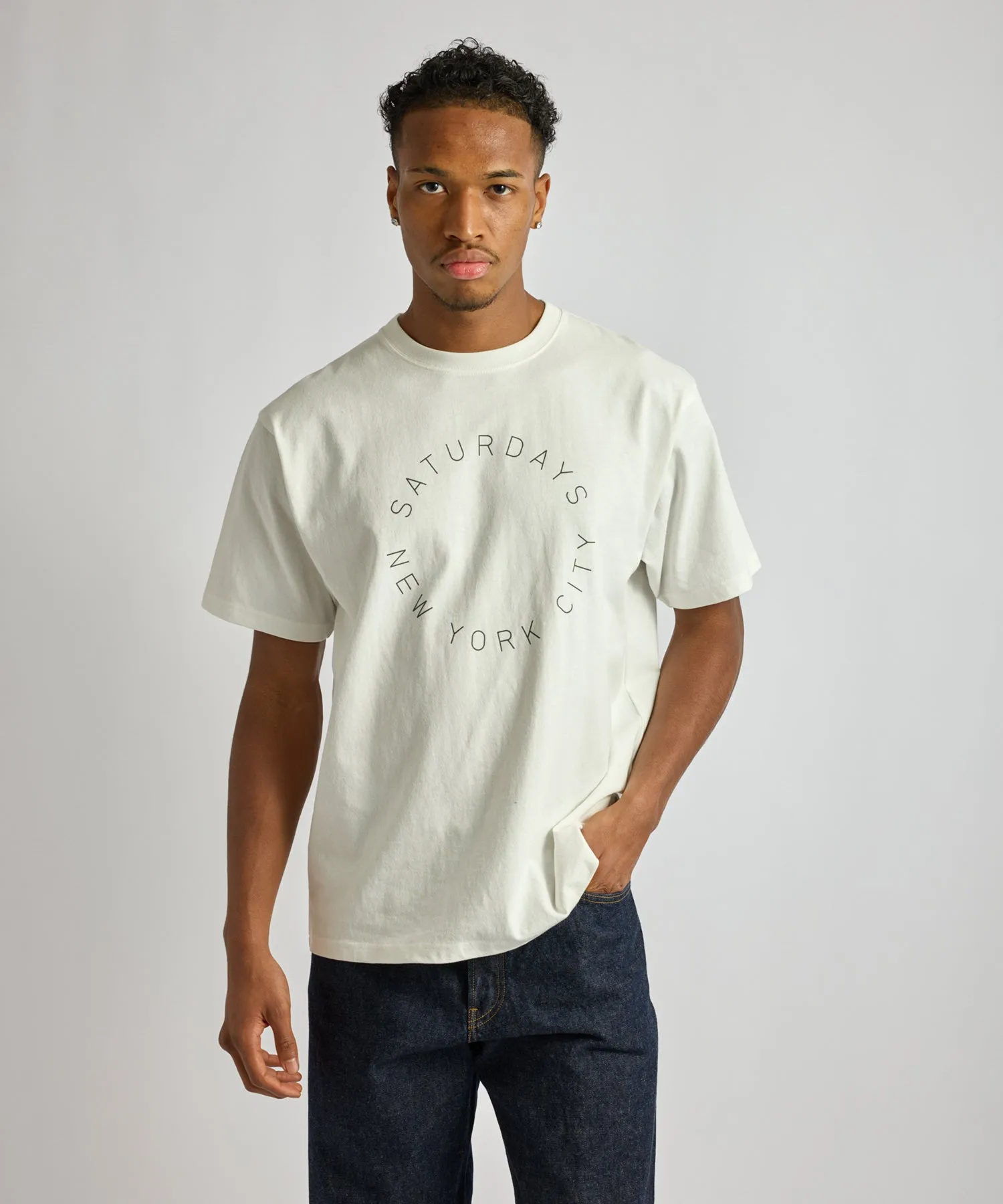 Circular Saturdays Logo Short Sleeve Tee sold by Saturdays New York City product image thumbnail 2