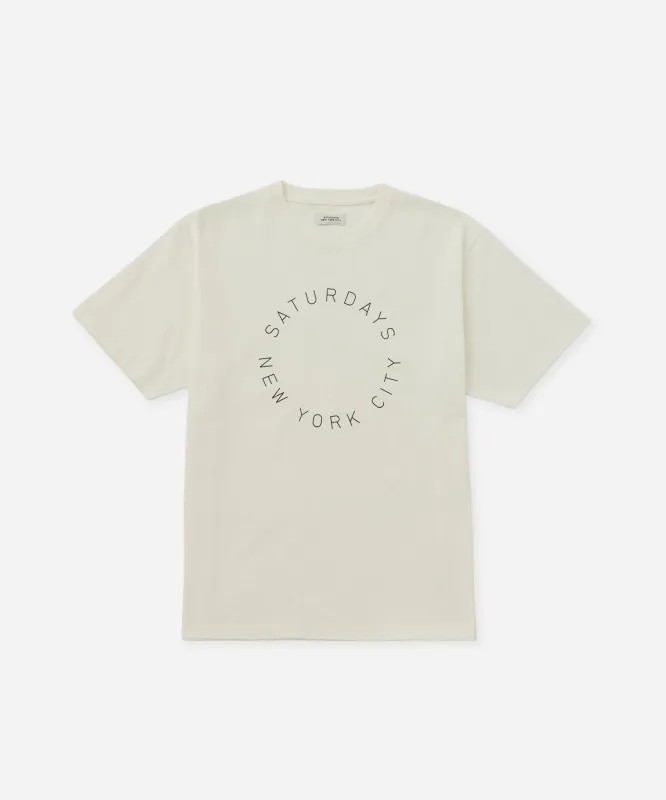 Circular Saturdays Logo Short Sleeve Tee made by Saturdays New York City