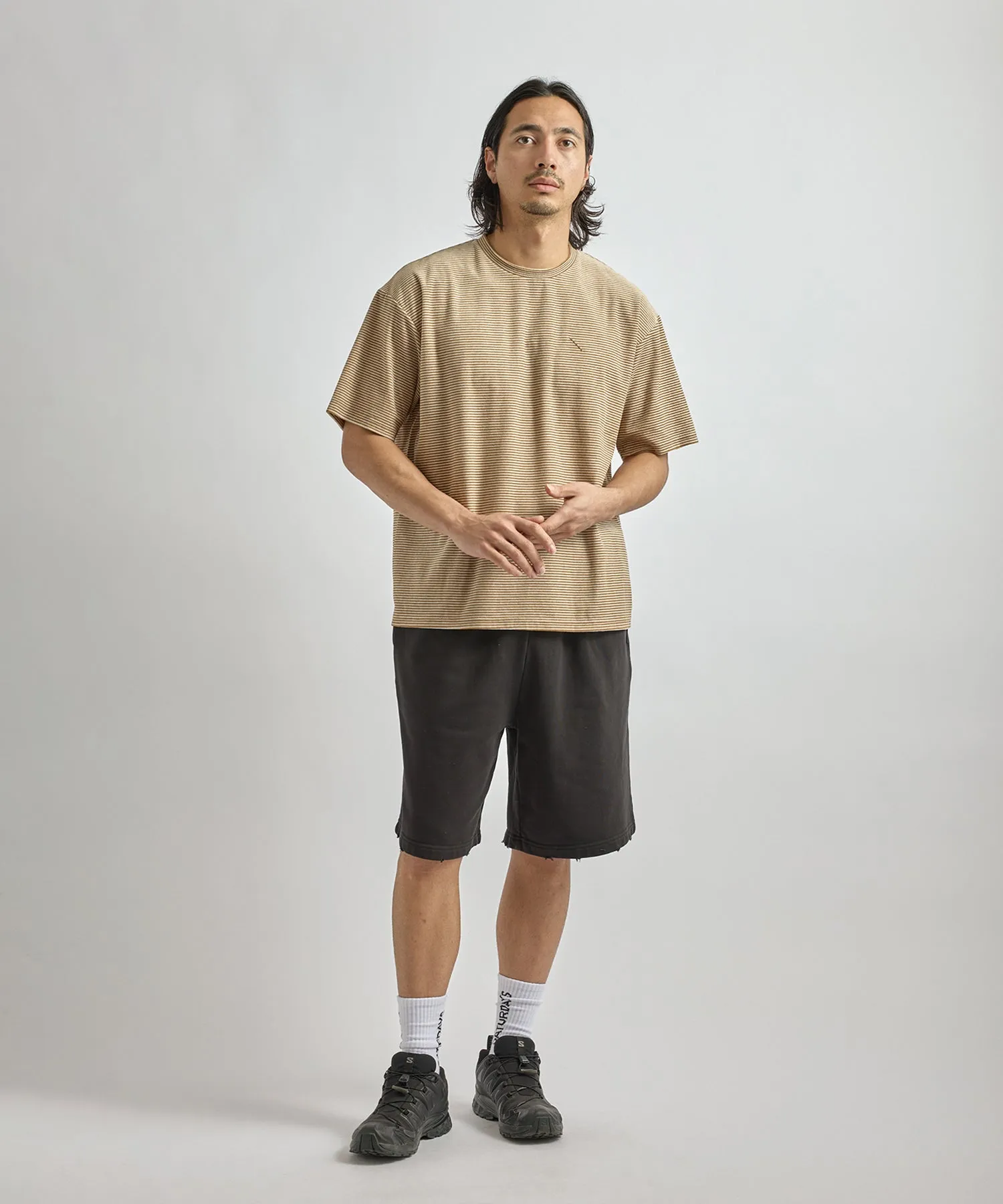 Velour Stripe Relaxed Short Sleeve Tee sold by Saturdays New York City product image thumbnail 3